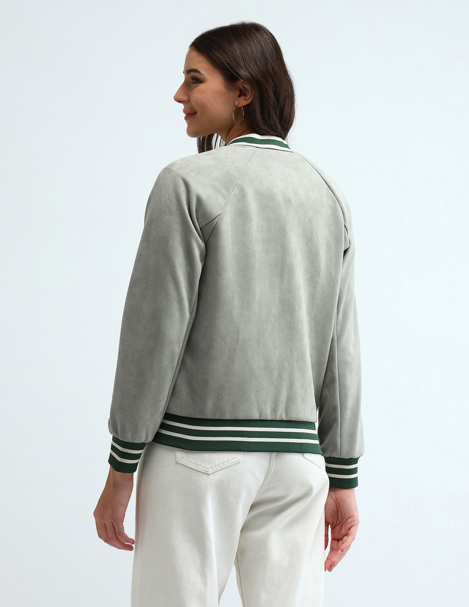 Varsity Suede Jacket Mint - U.S. POLO ASSN. | Large