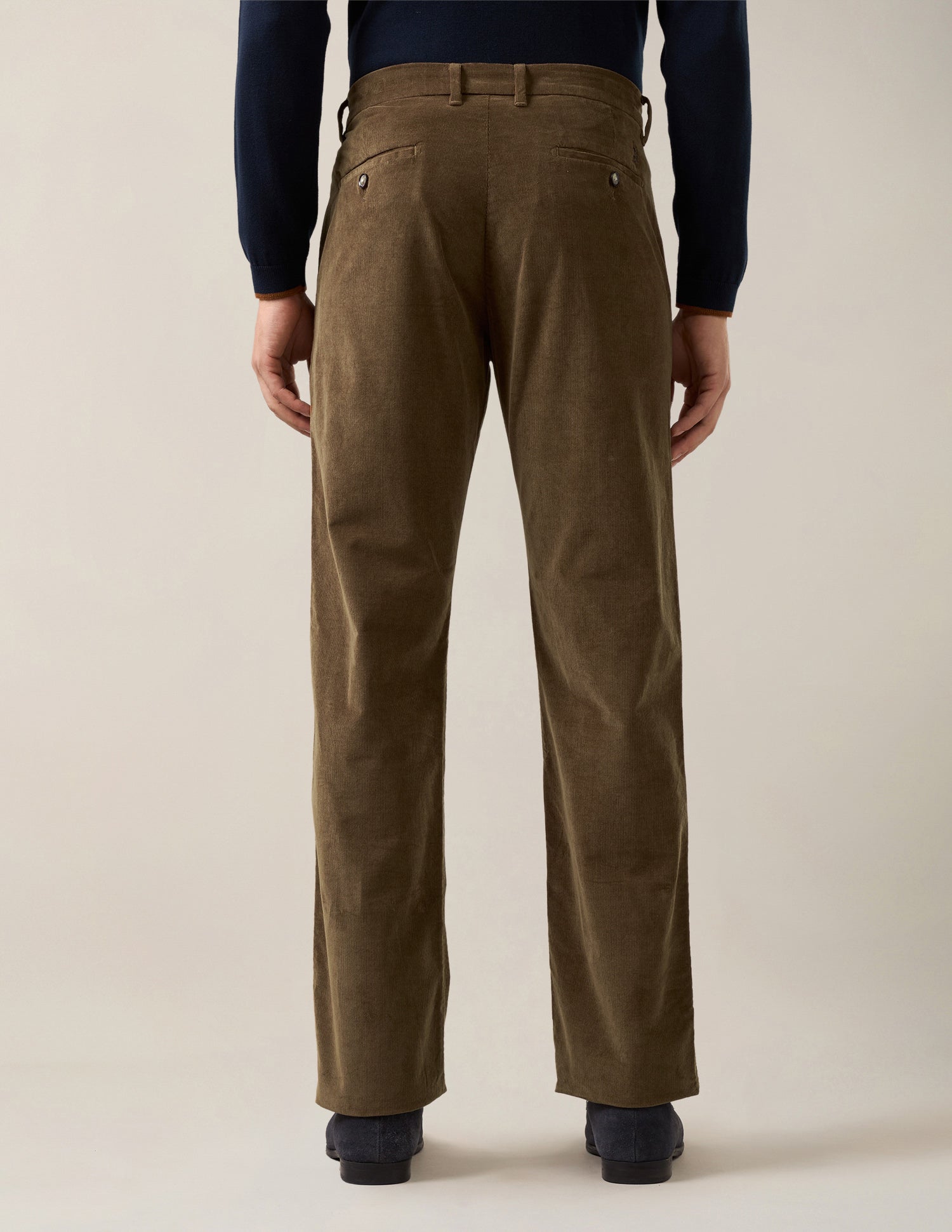 Riley Straight Fit Corduroy Trousers Tan - U.S. Polo Assn. India | Large