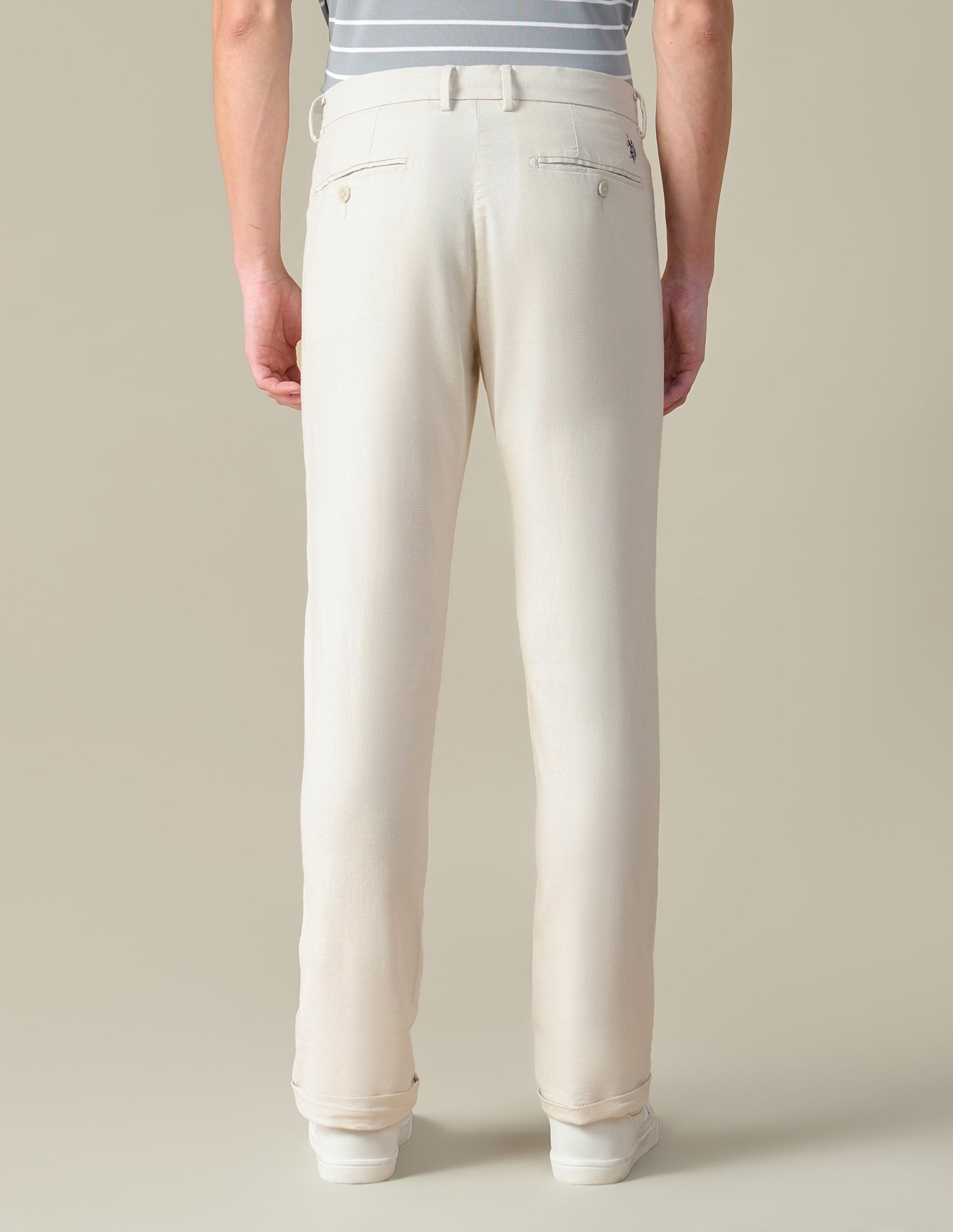 Mid Rise Denver Slim Fit Trousers Beige - U.S. Polo Assn. India | Large