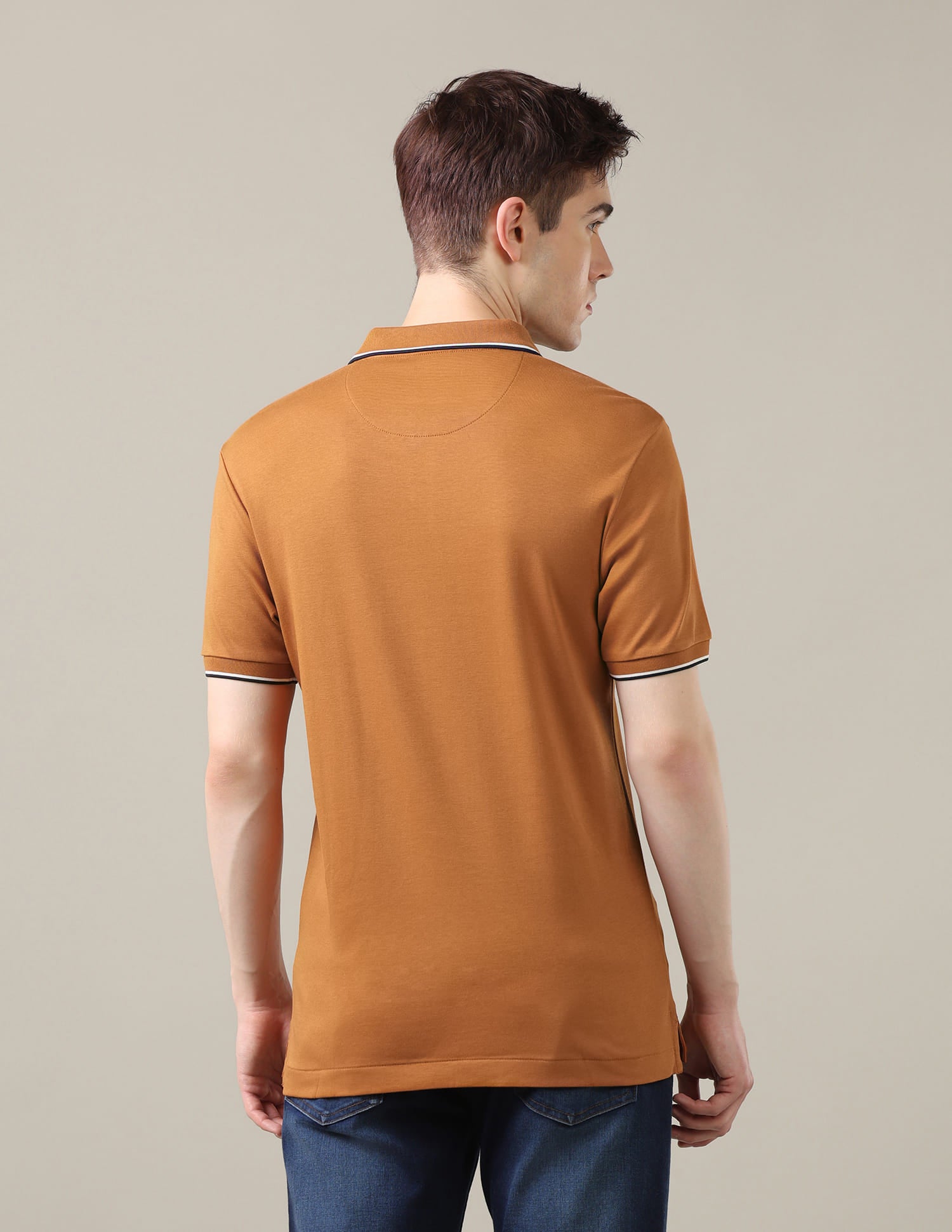 Solid Slim Fit Polo Shirt Yellow - U.S. Polo Assn. India | Large