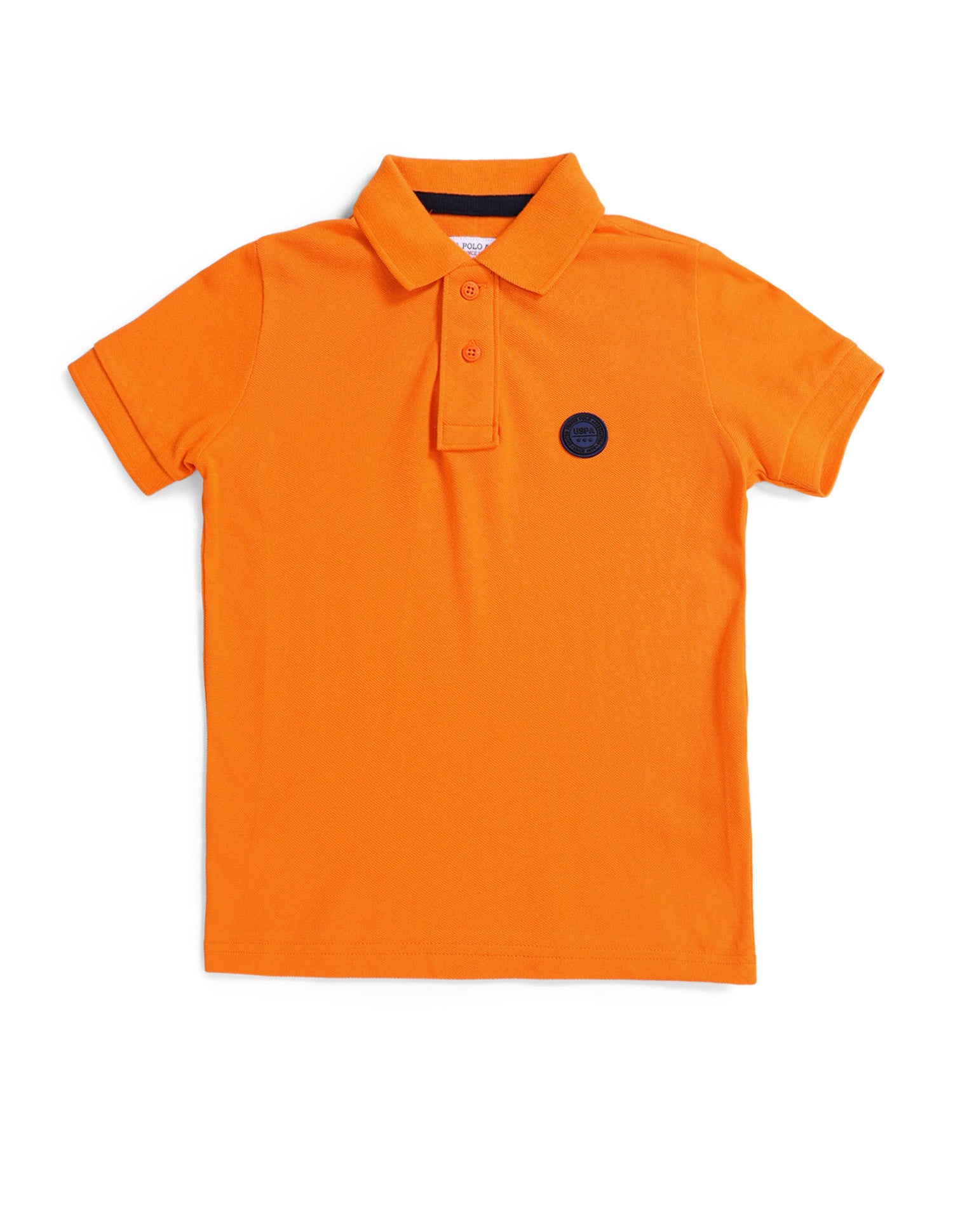 Boys Solid Regular Fit T-Shirt Dark Orange - U.S. POLO ASSN. | Large