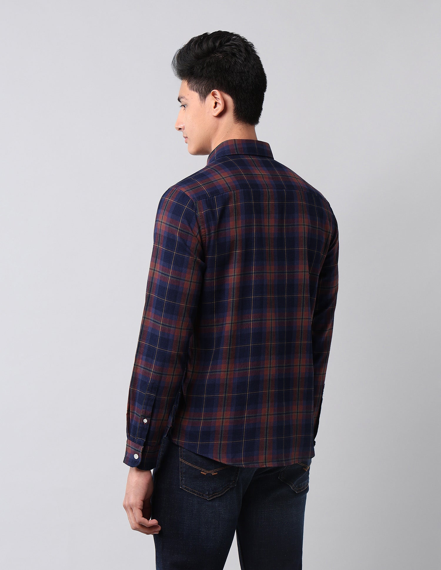 Tartan Checked Regular Fit Shirt Indigo - U.S. Polo Assn. India | Large