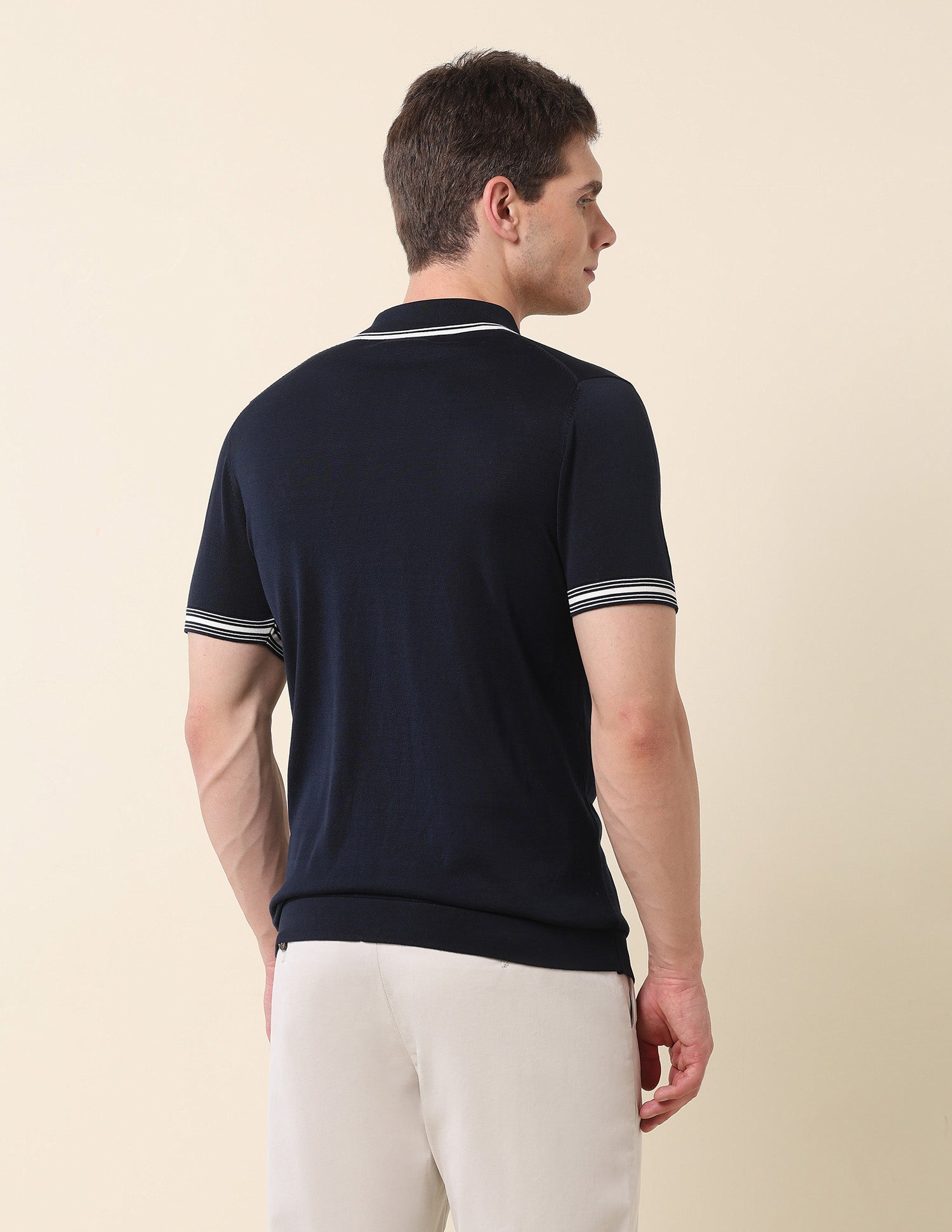 Solid Monochrome Polo Shirt Navy - U.S. Polo Assn. India | Large