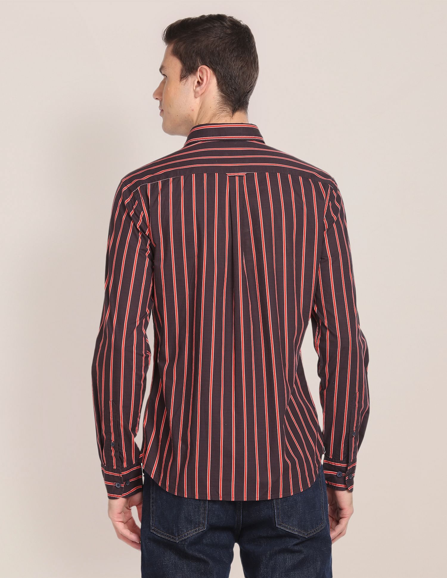 Pure Cotton Striped Casual Shirt Black - U.S. POLO ASSN. | Large