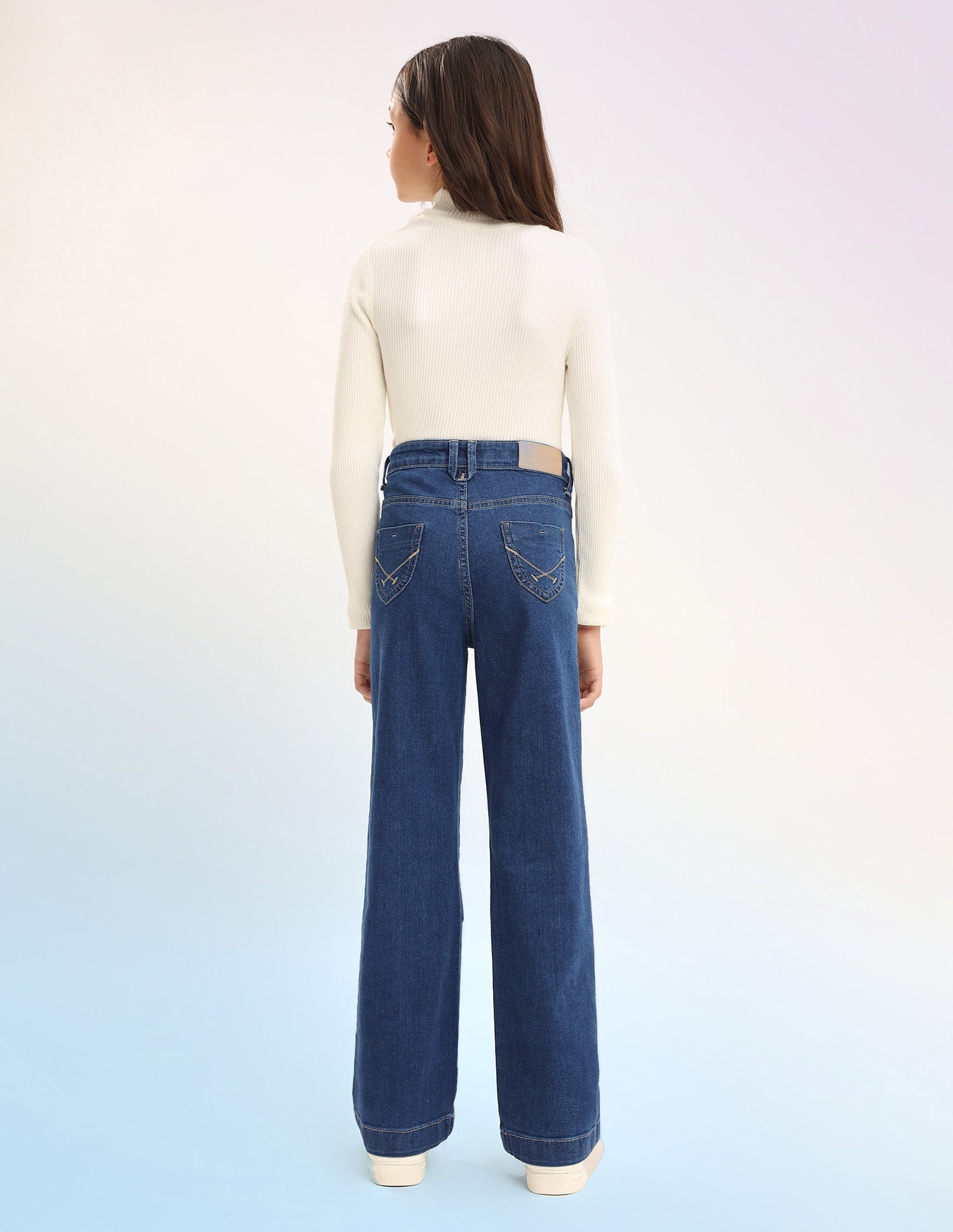 Girls Bootcut Fit Blue Jeans Blue - U.S. POLO ASSN. | Large