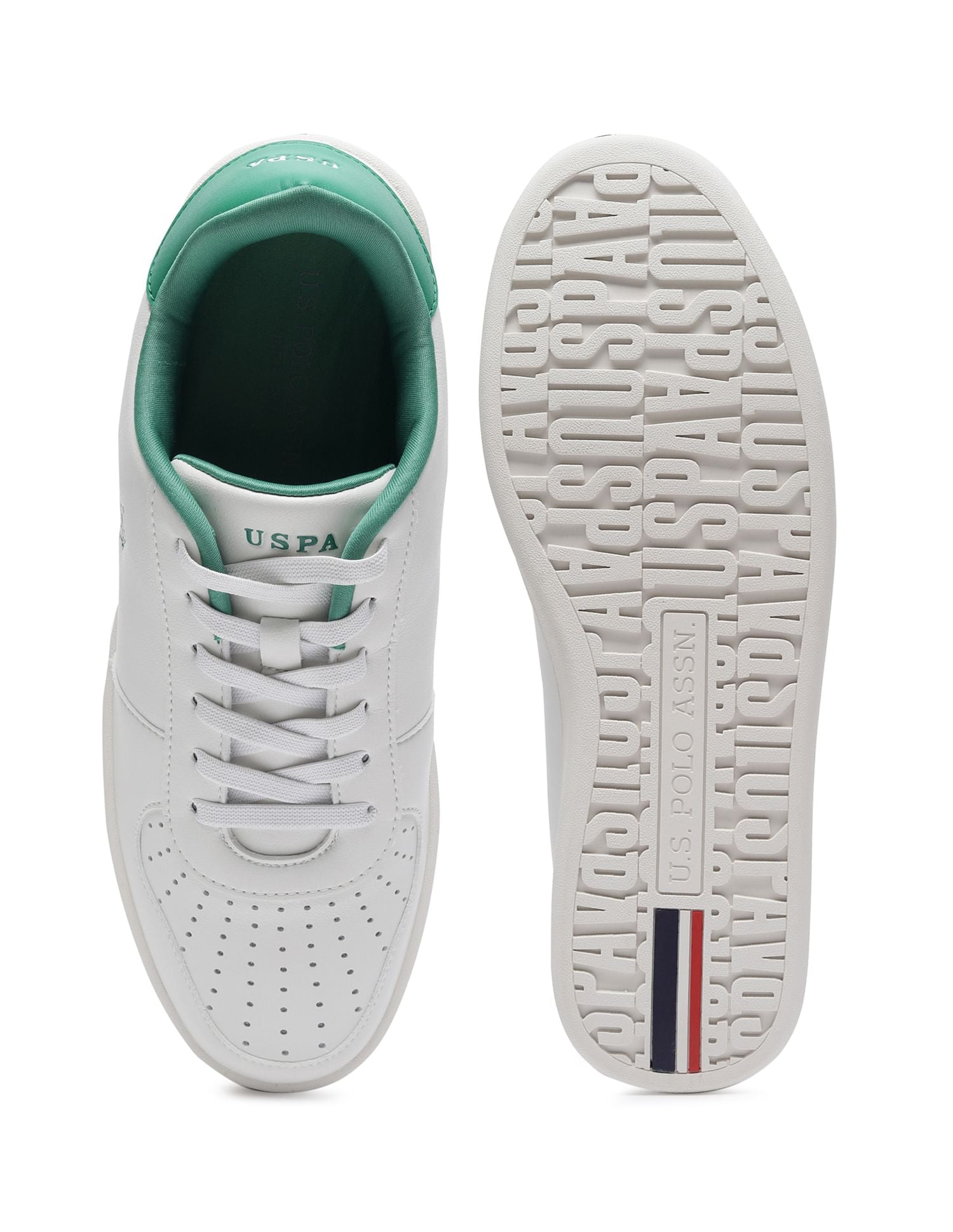 Tobias Panelled Colour Block Sneakers Off White - U.S. Polo Assn. India | Large