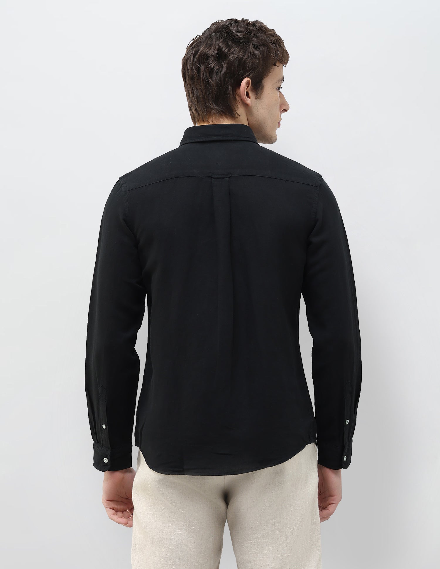 Solid Regular Fit Shirt Black - U.S. Polo Assn. India | Large