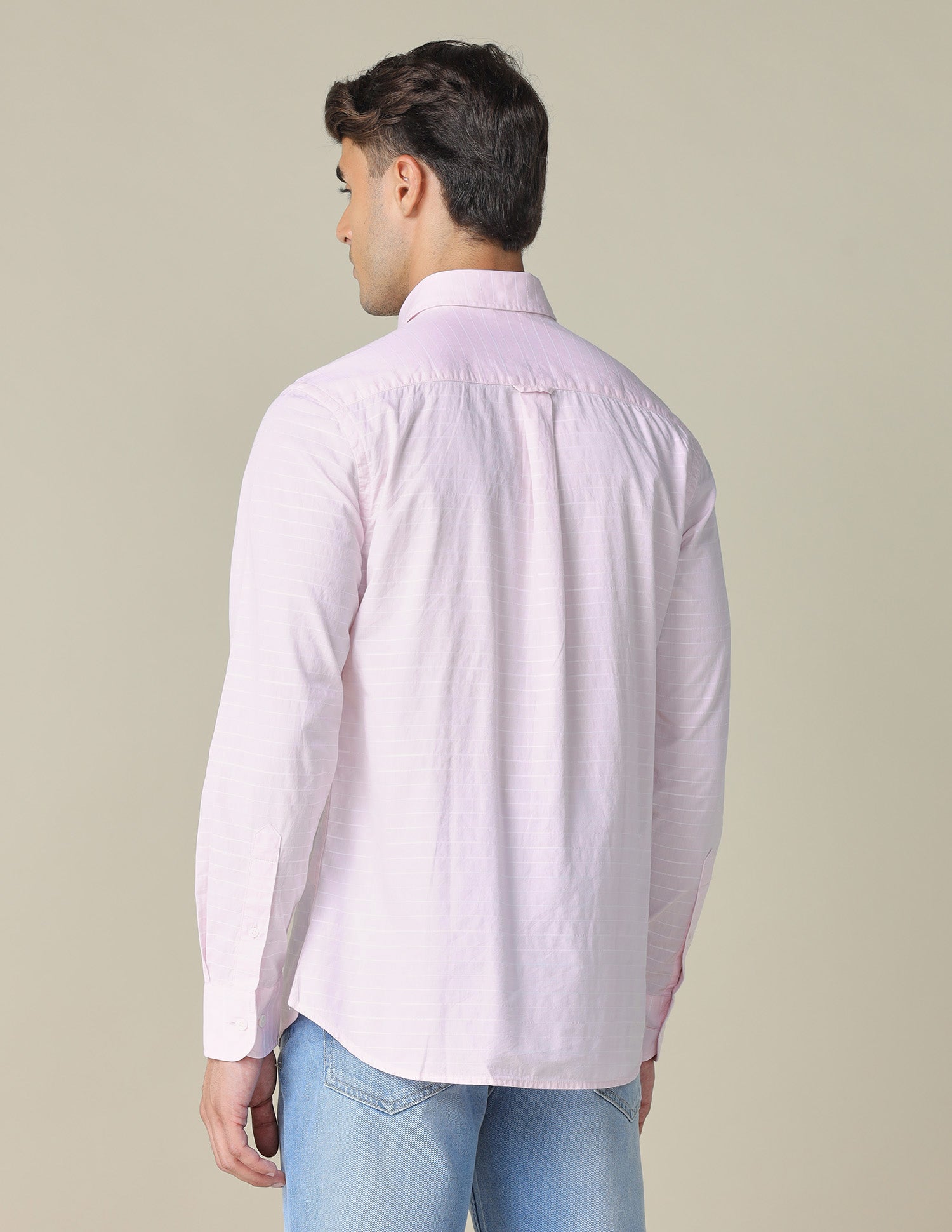 Horizontal Striped Tailored Fit Shirt Pink - U.S. POLO ASSN. | Large