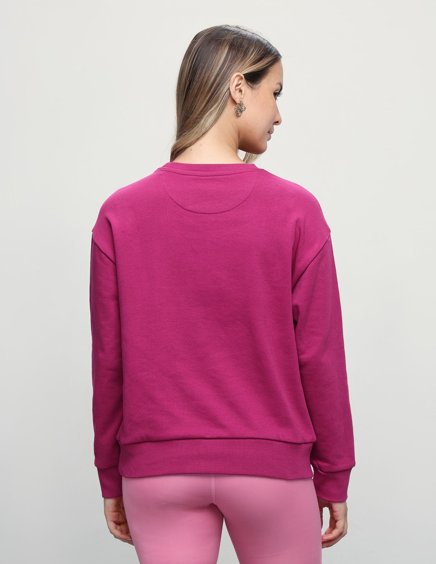 Brand Printed Relaxed Fit Sweatshirt Magenta - U.S. Polo Assn. India | Large