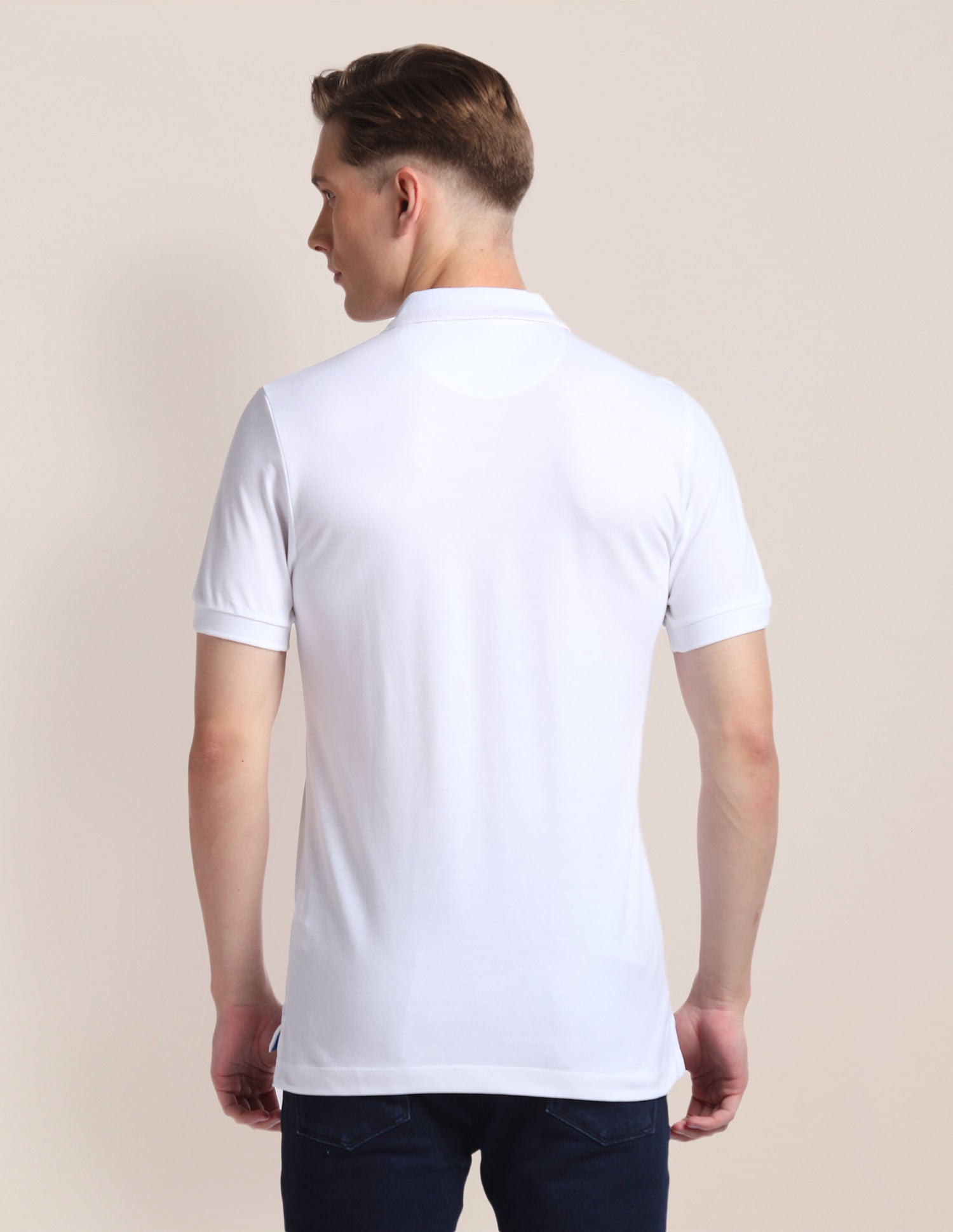 Cotton Slim Fit Polo Shirt White - U.S. Polo Assn. India | Large