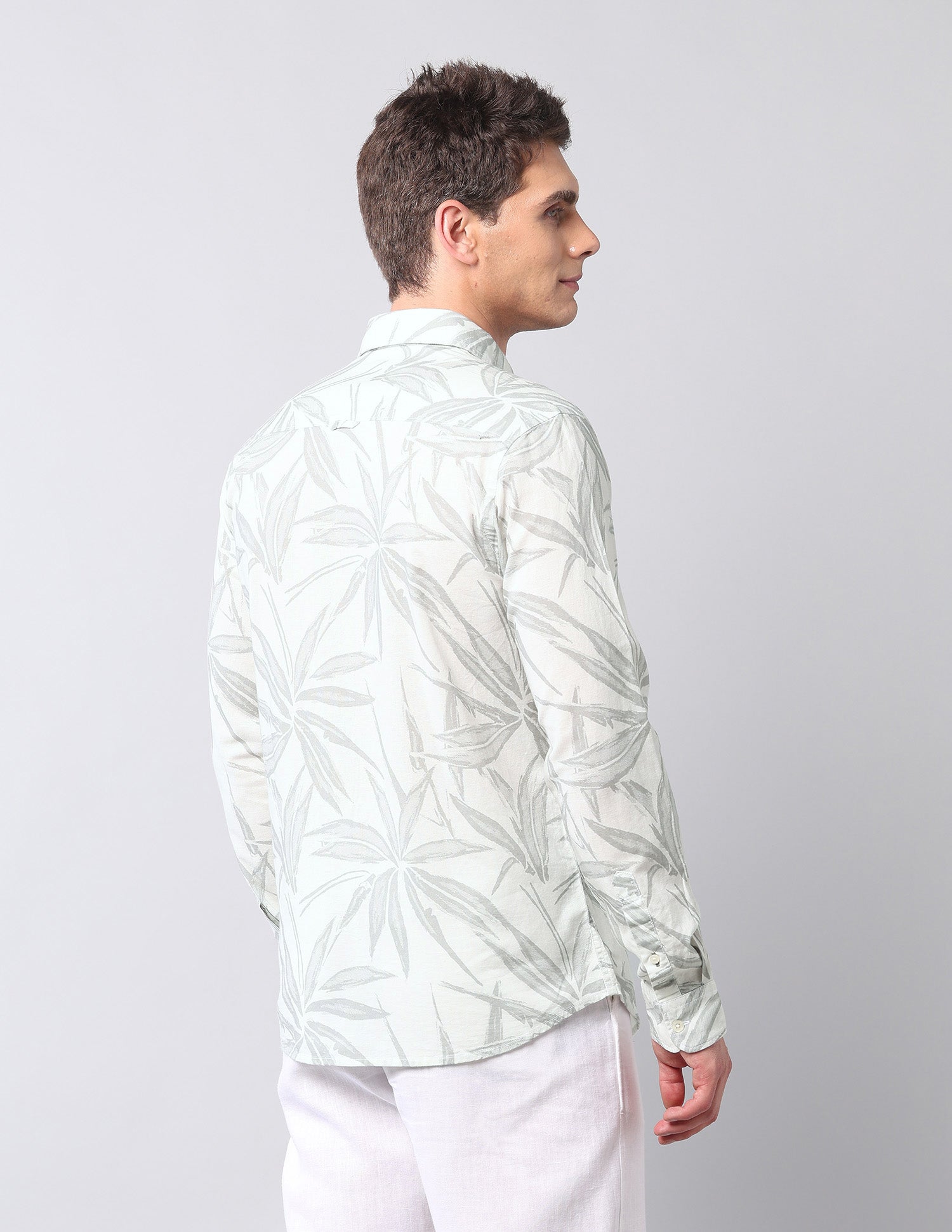 Tropical Printed Regular Fit Shirt Grey - U.S. Polo Assn. India | Large