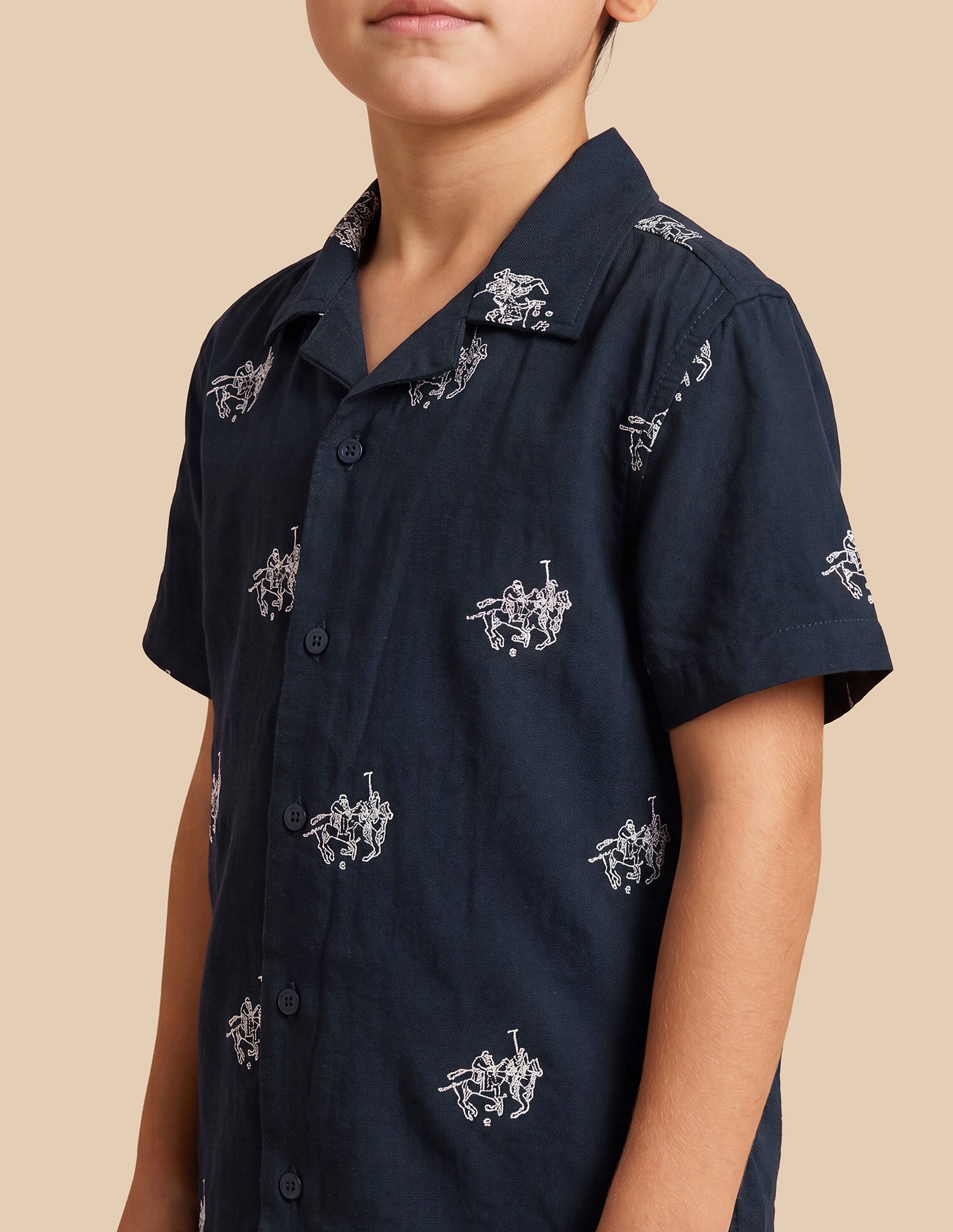 Graphic Brand Embroidered Regular Fit Shirt Navy - U.S. Polo Assn. India | Large
