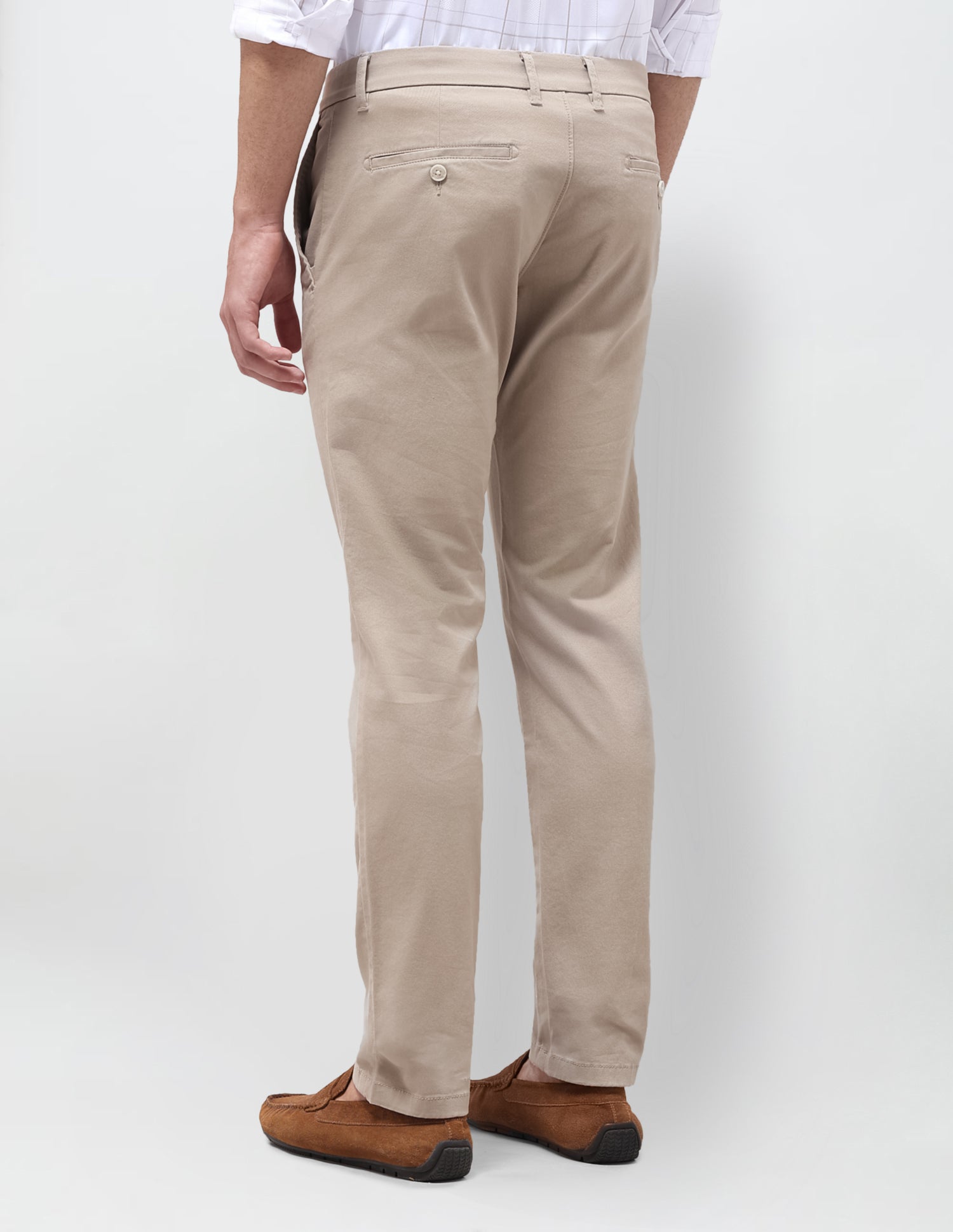 Twill Denver Slim Fit Trousers Light Khaki - U.S. Polo Assn. India | Large