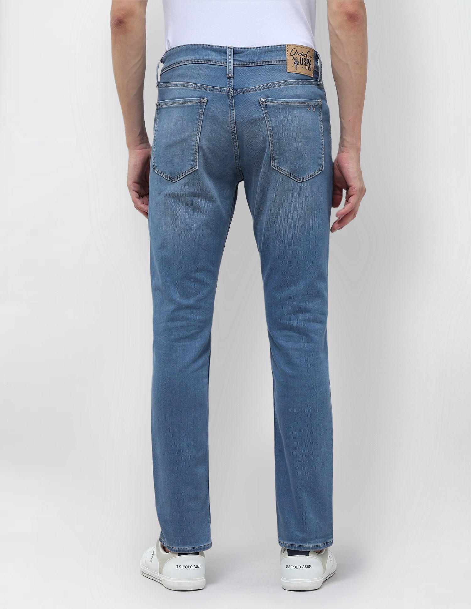 Brandon Slim-Tapered Fit Blue Jeans Light Blue - U.S. POLO ASSN. | Large