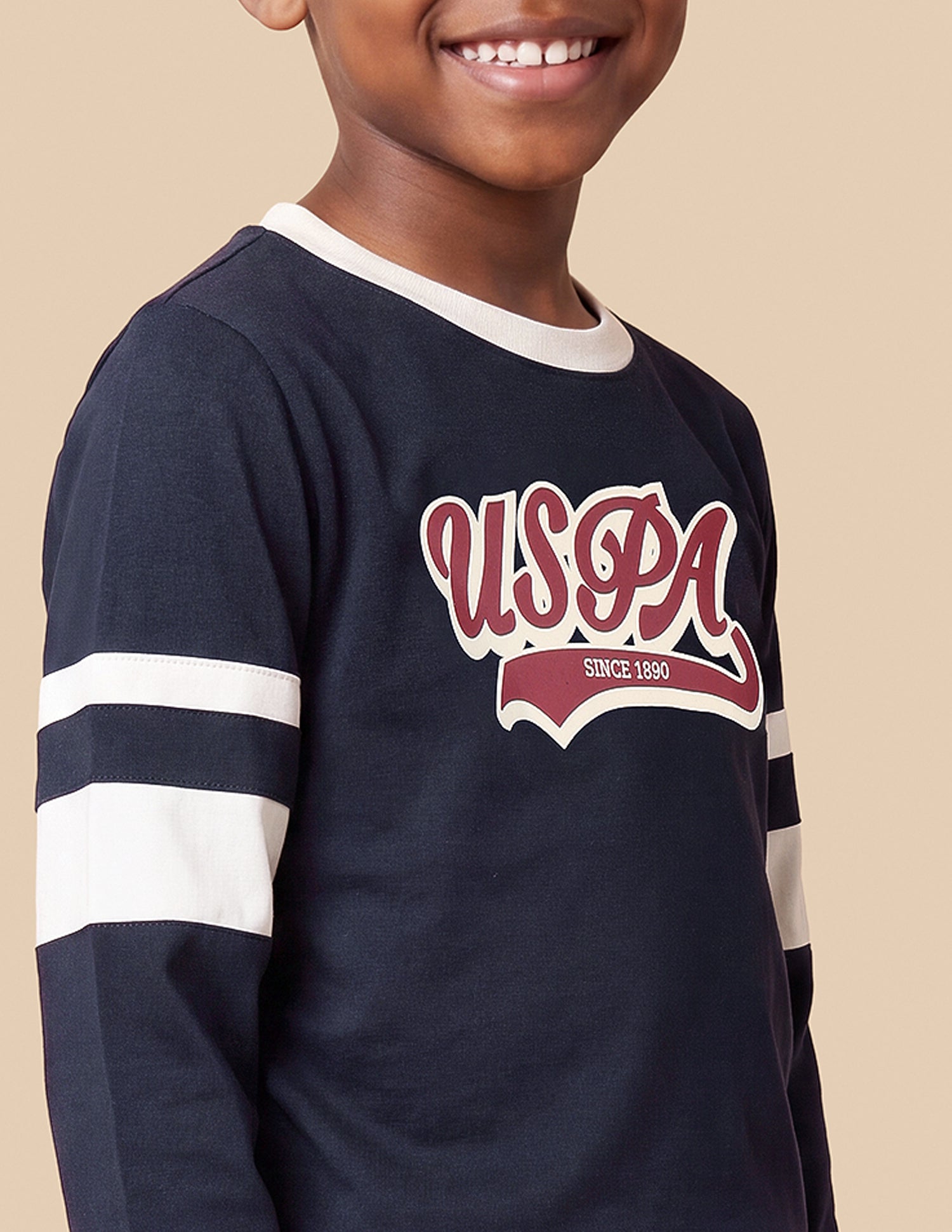Brand Printed Regular Fit T-Shirt Navy - U.S. Polo Assn. India | Large