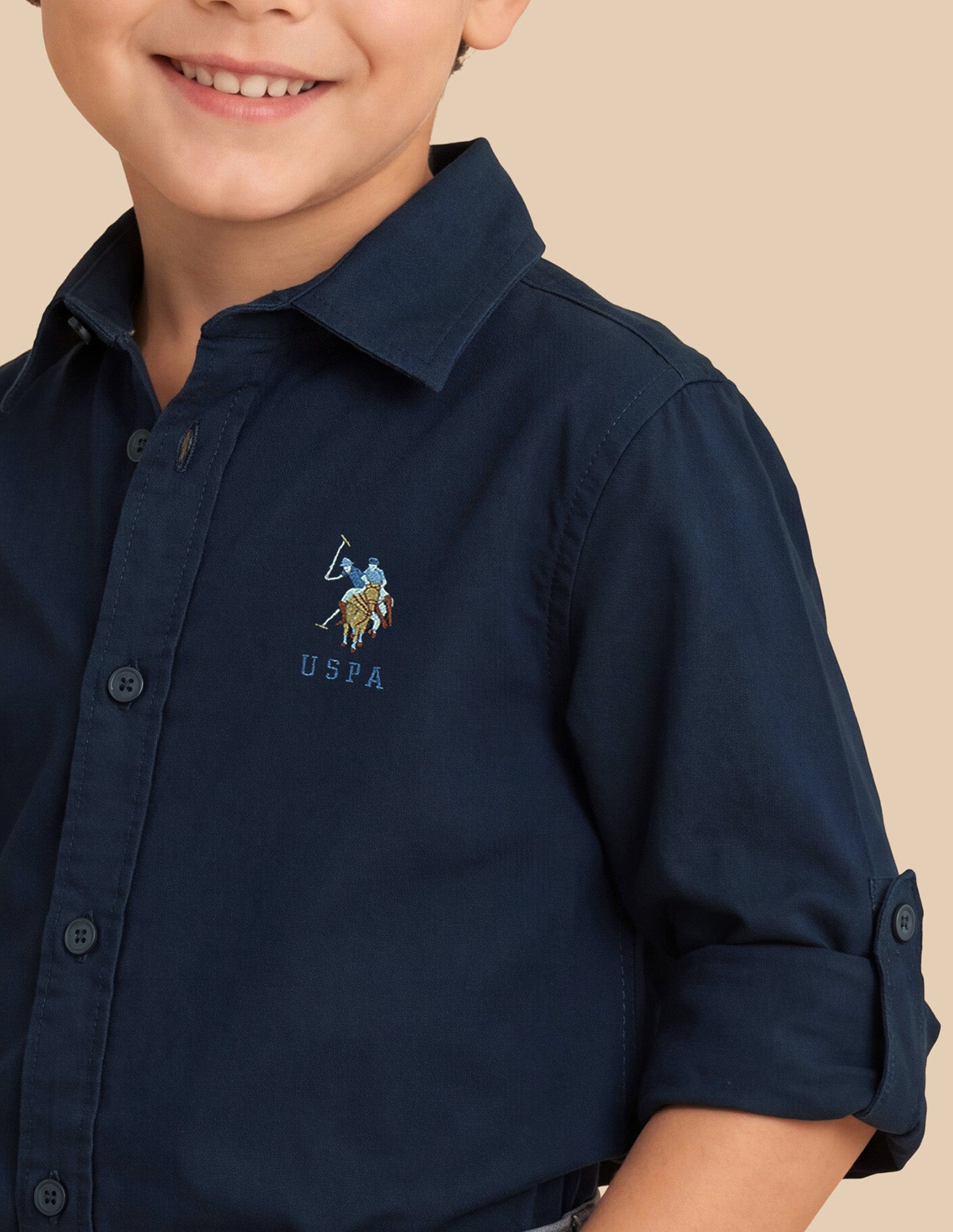 Regular Fit Twill Shirt Navy - U.S. Polo Assn. India | Large