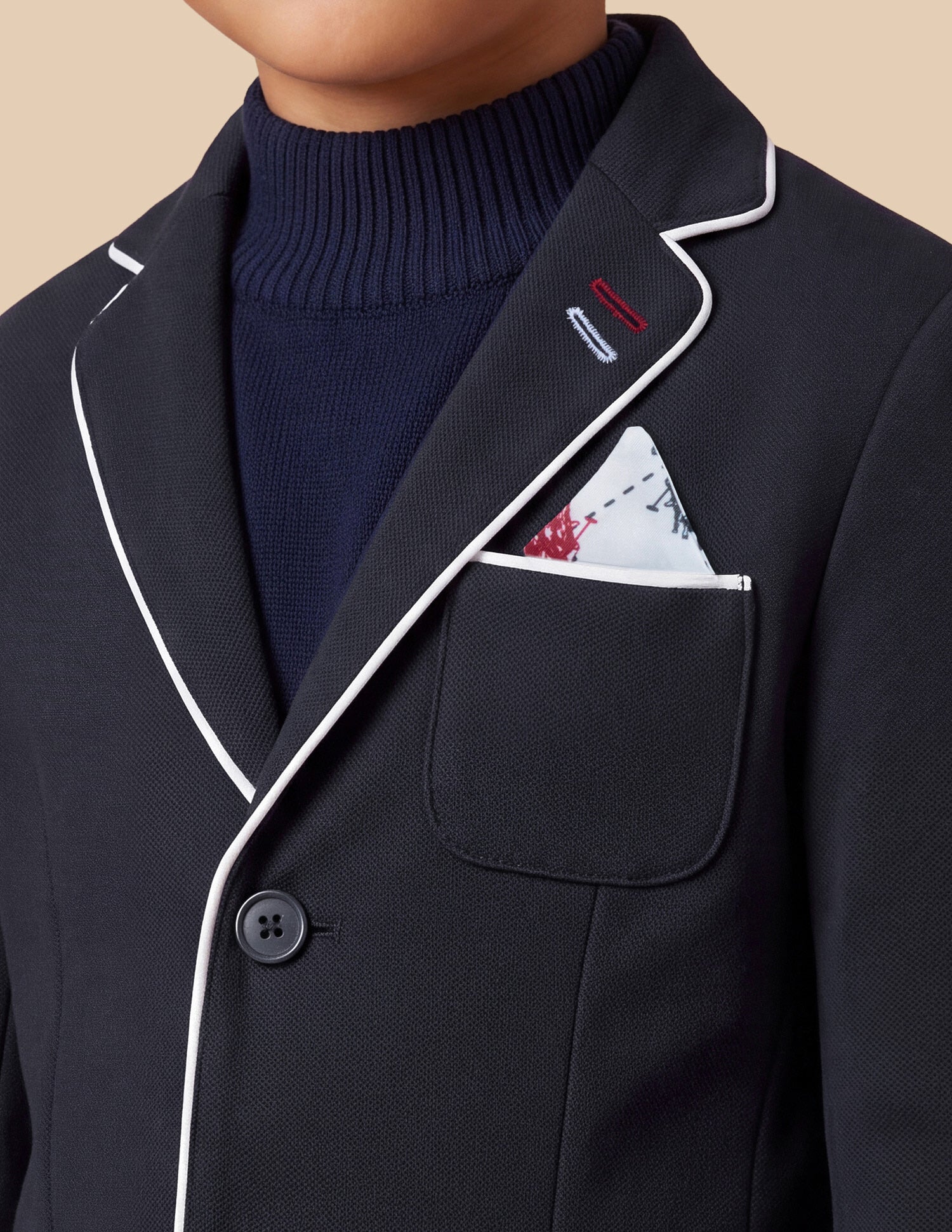 Solid Twill Blazer Navy - U.S. Polo Assn. India | Large