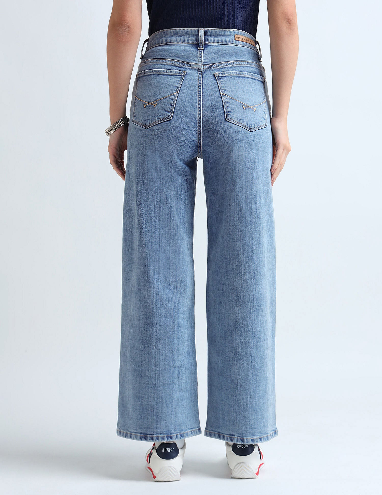 Wide Leg Fit Blue Jeans Blue - U.S. POLO ASSN. | Large