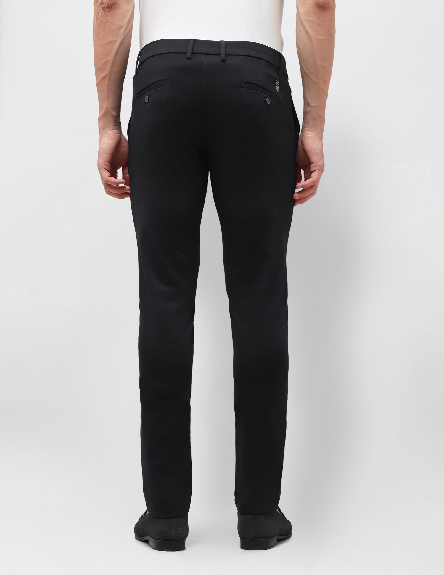 Satin Denver Slim Fit Trousers Navy - U.S. Polo Assn. India | Large