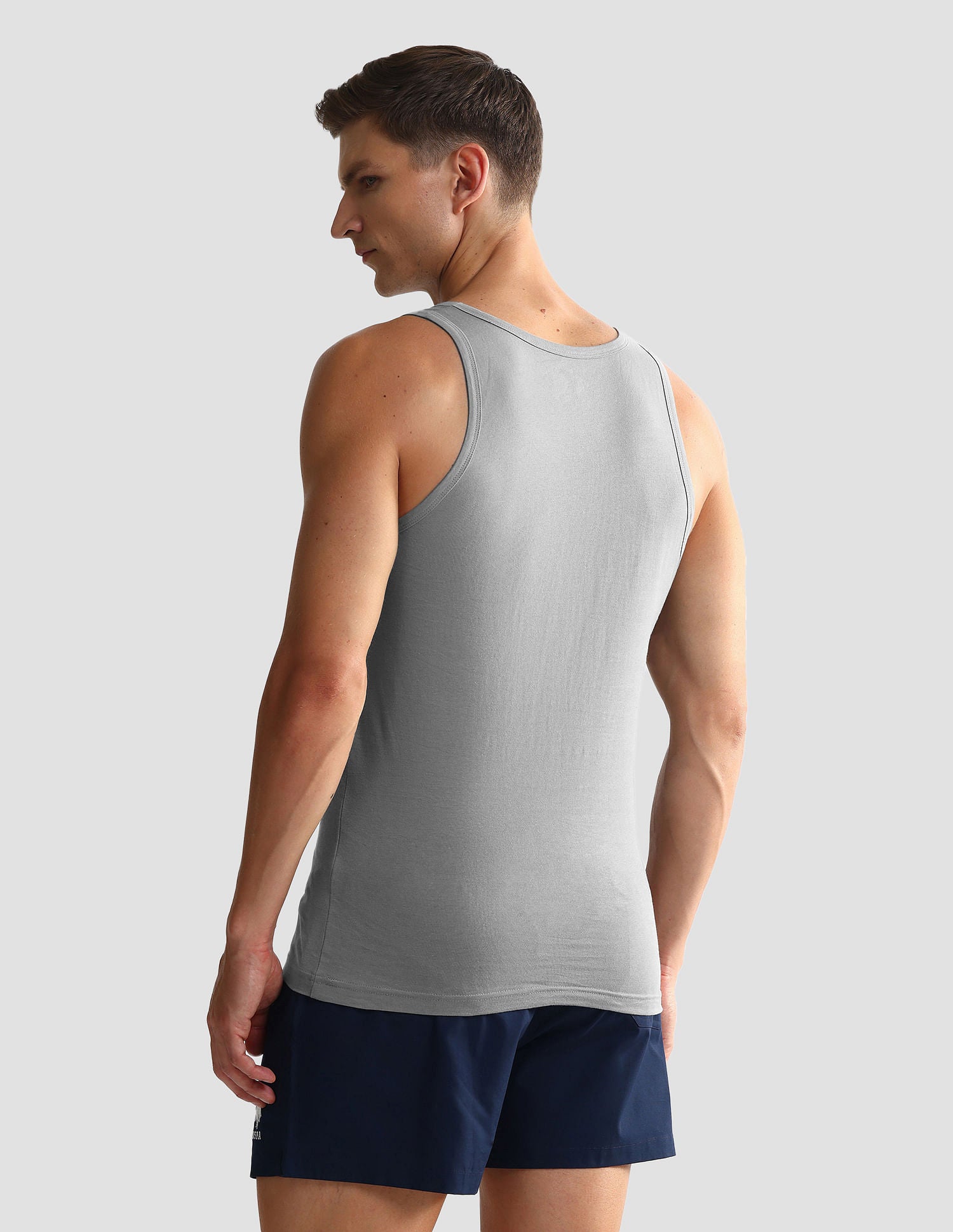 Solid Cotton OEV05 Vest - Pack Of 2 Grey Grey - U.S. POLO ASSN. | Large