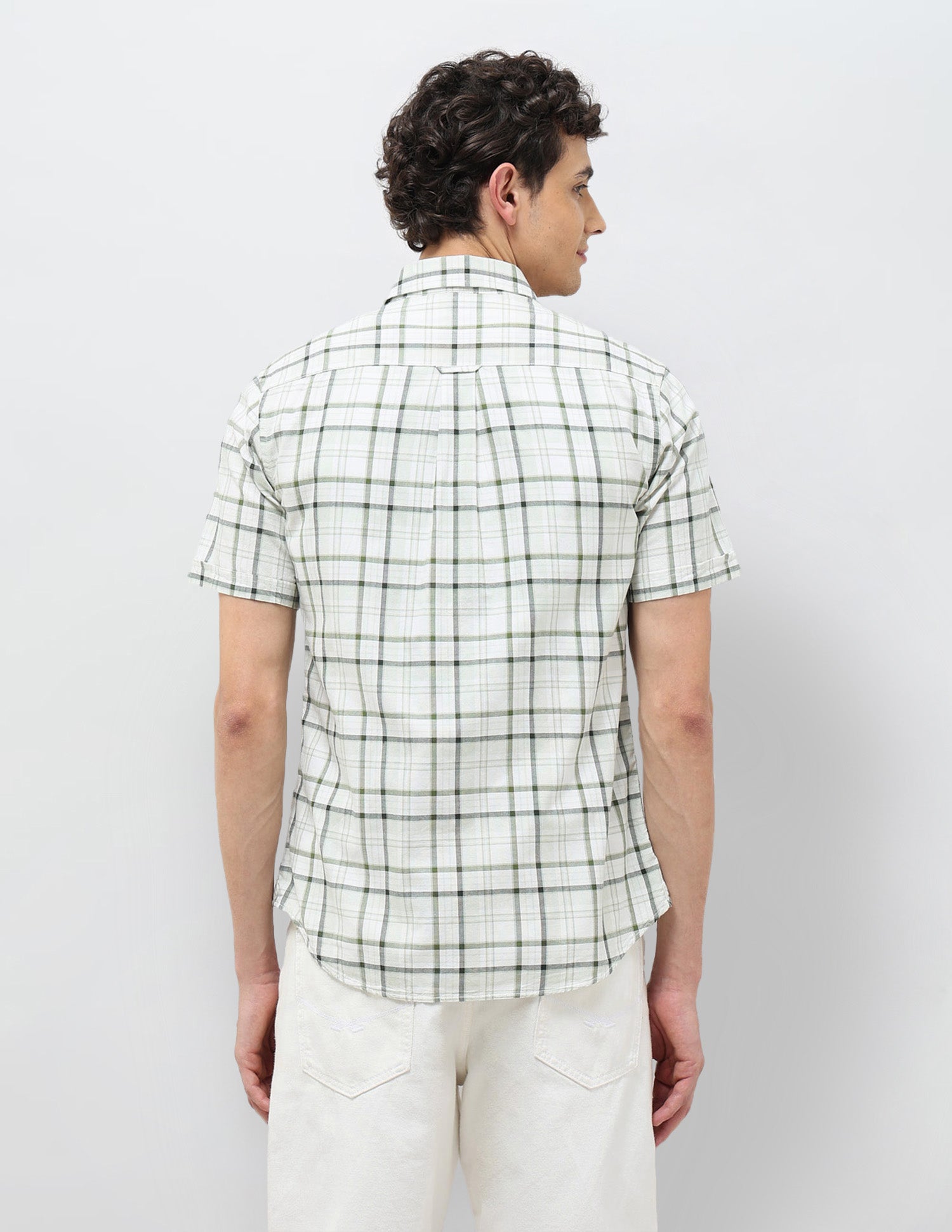 Plaid Checked Tailored Fit Shirt Light Green - U.S. POLO ASSN. | Large