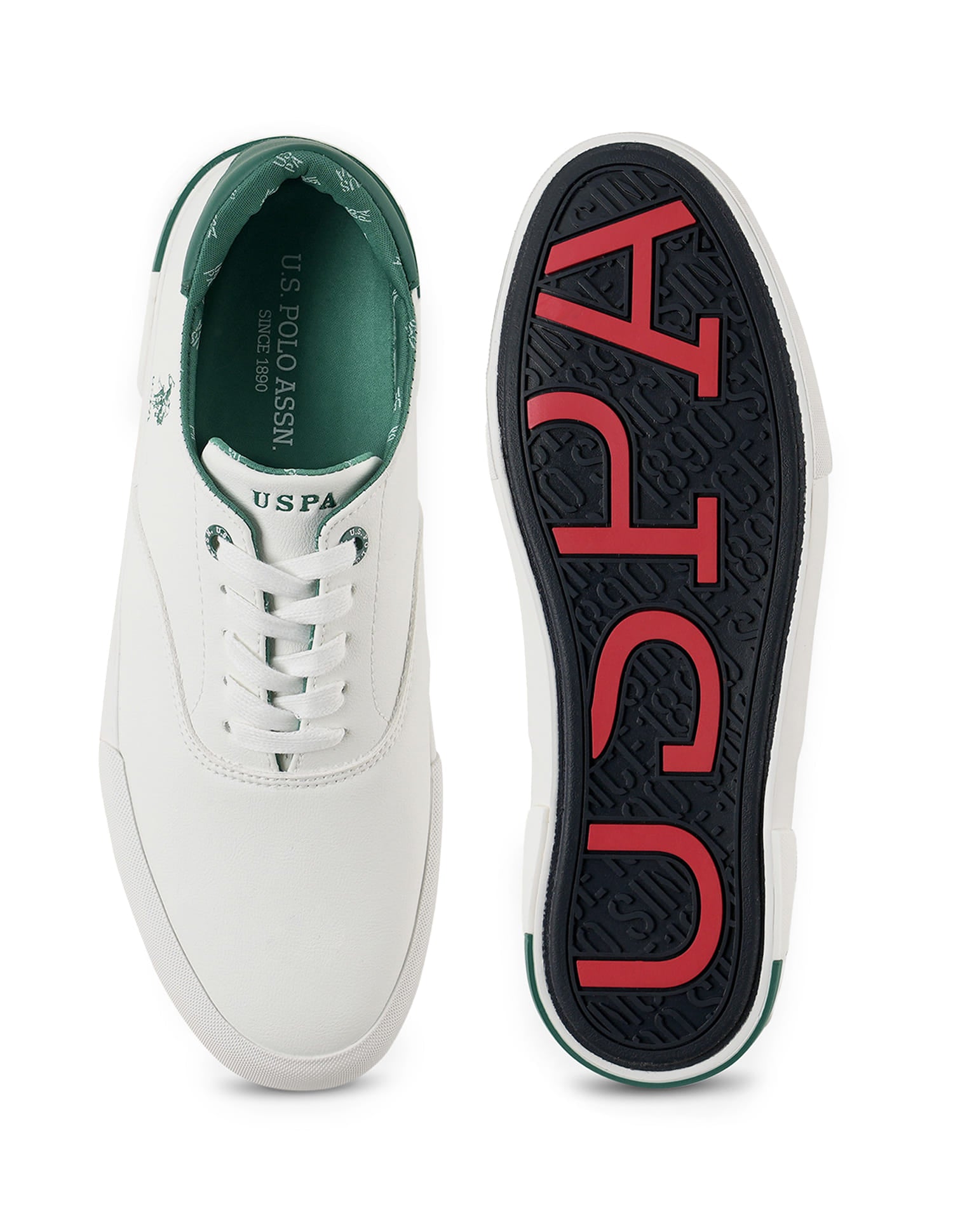 Men Solid Erland 2.0 Sneakers Off White - U.S. Polo Assn. India | Large