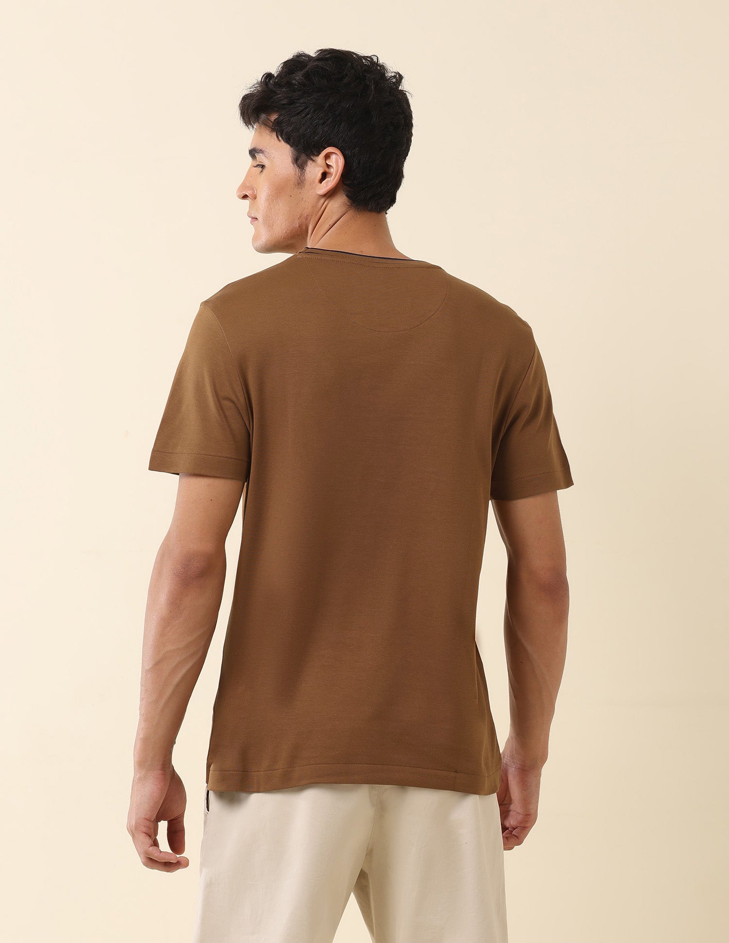 Pure Cotton Slim Fit T-Shirt Mustard - U.S. Polo Assn. India | Large