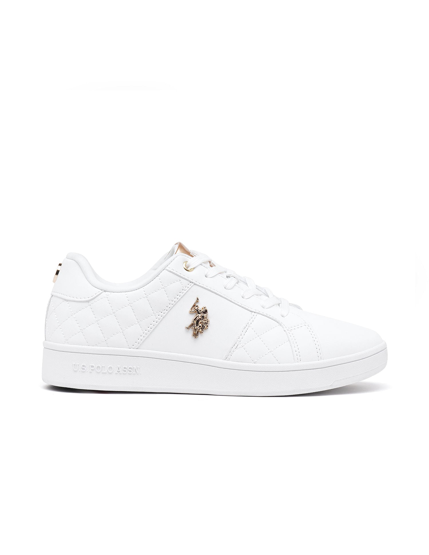 Quilted Logo Simone 2.0 Sneakers Off White - U.S. POLO ASSN. | Large