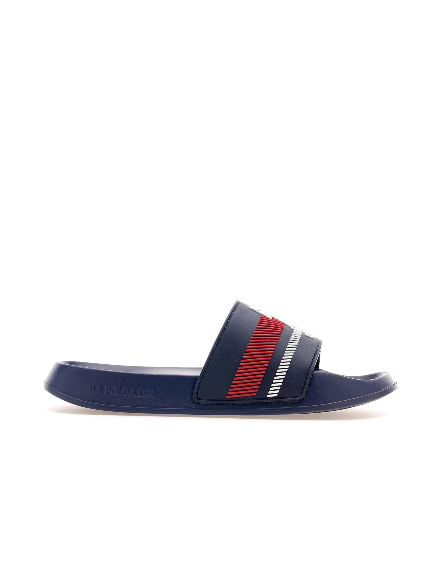 Men Rafa Brand Printed Sliders Navy - U.S. Polo Assn. India | Large