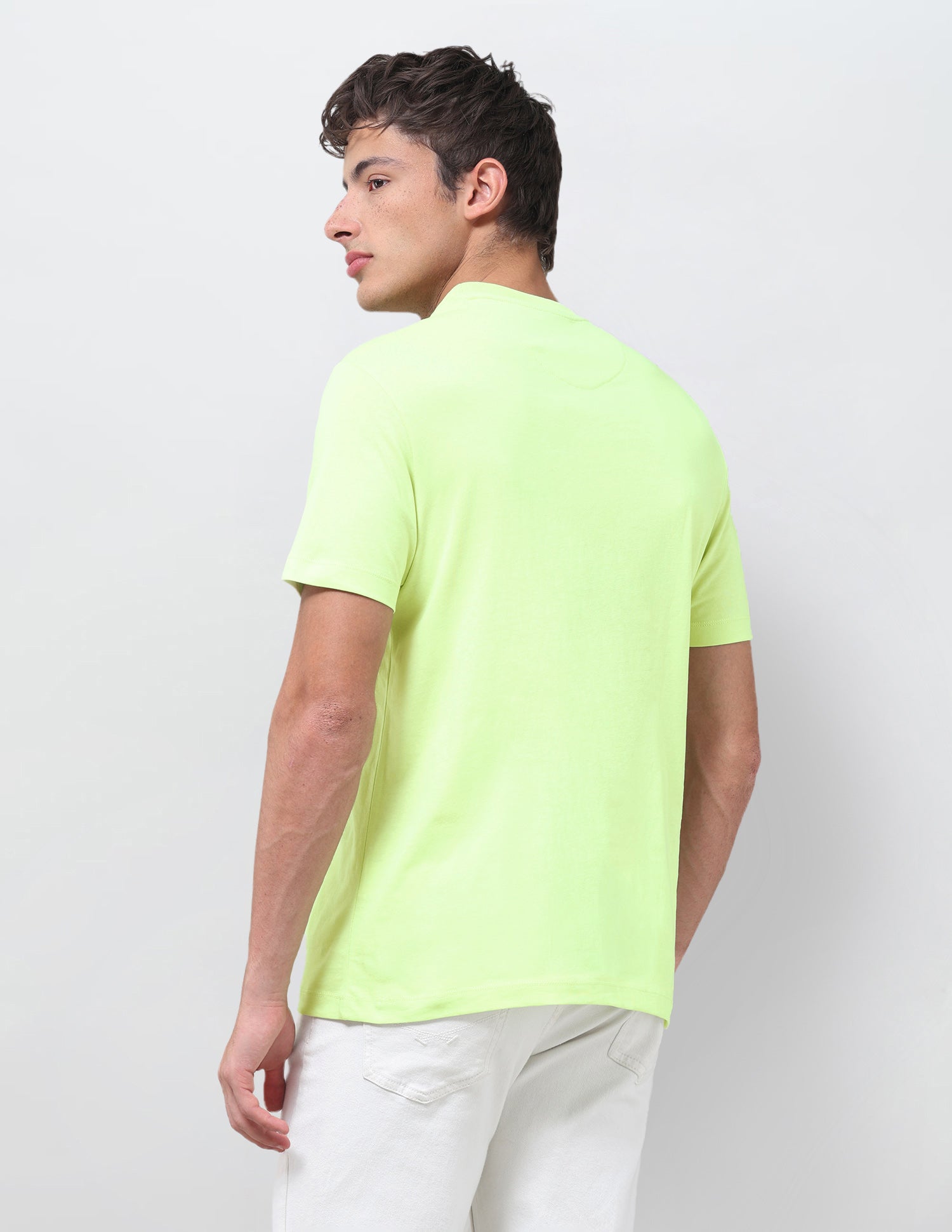 Typographic Brand Printed Regular Fit T-Shirt Green - U.S. Polo Assn. India | Large