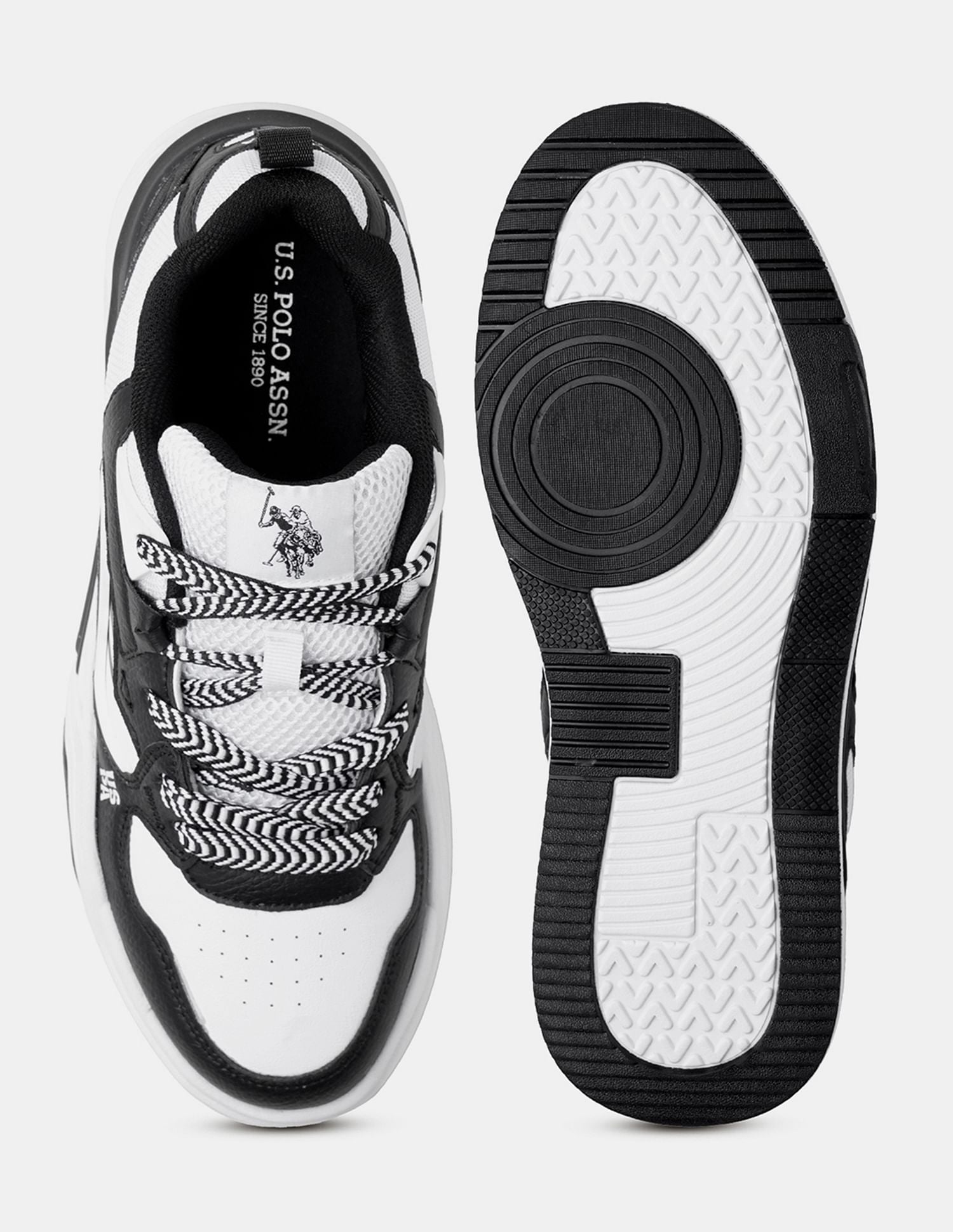 Men Damen Colour Blocked Sneakers Black - U.S. POLO ASSN. | Large