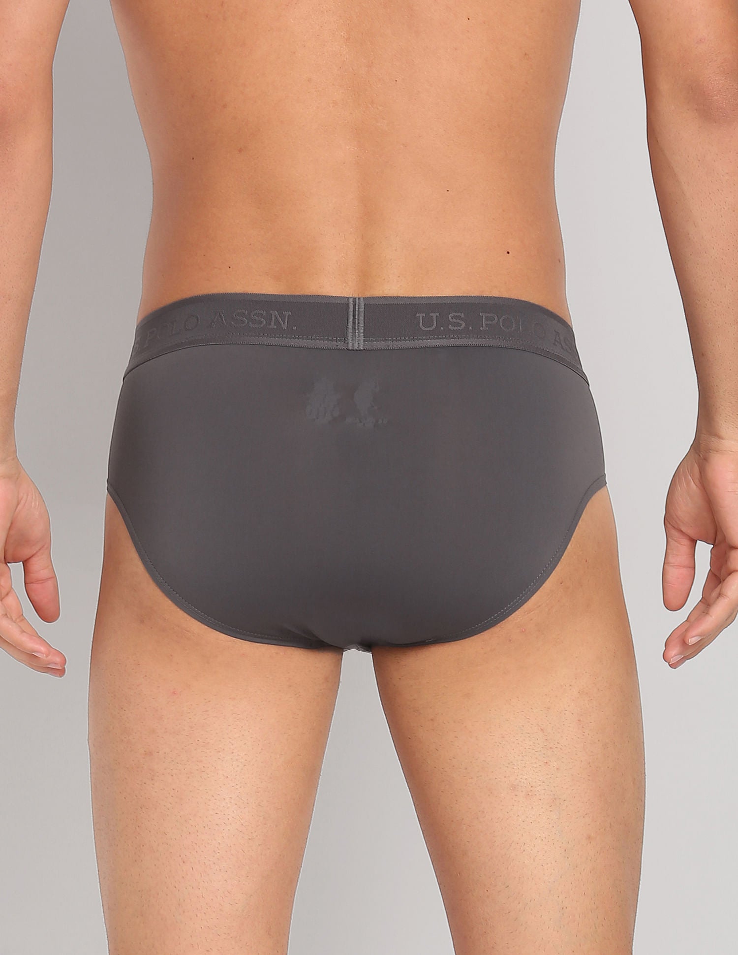 Nylon Stretch Moisture Wicking AB001 Active Briefs - Pack Of 1 Grey - U.S. POLO ASSN. | Large
