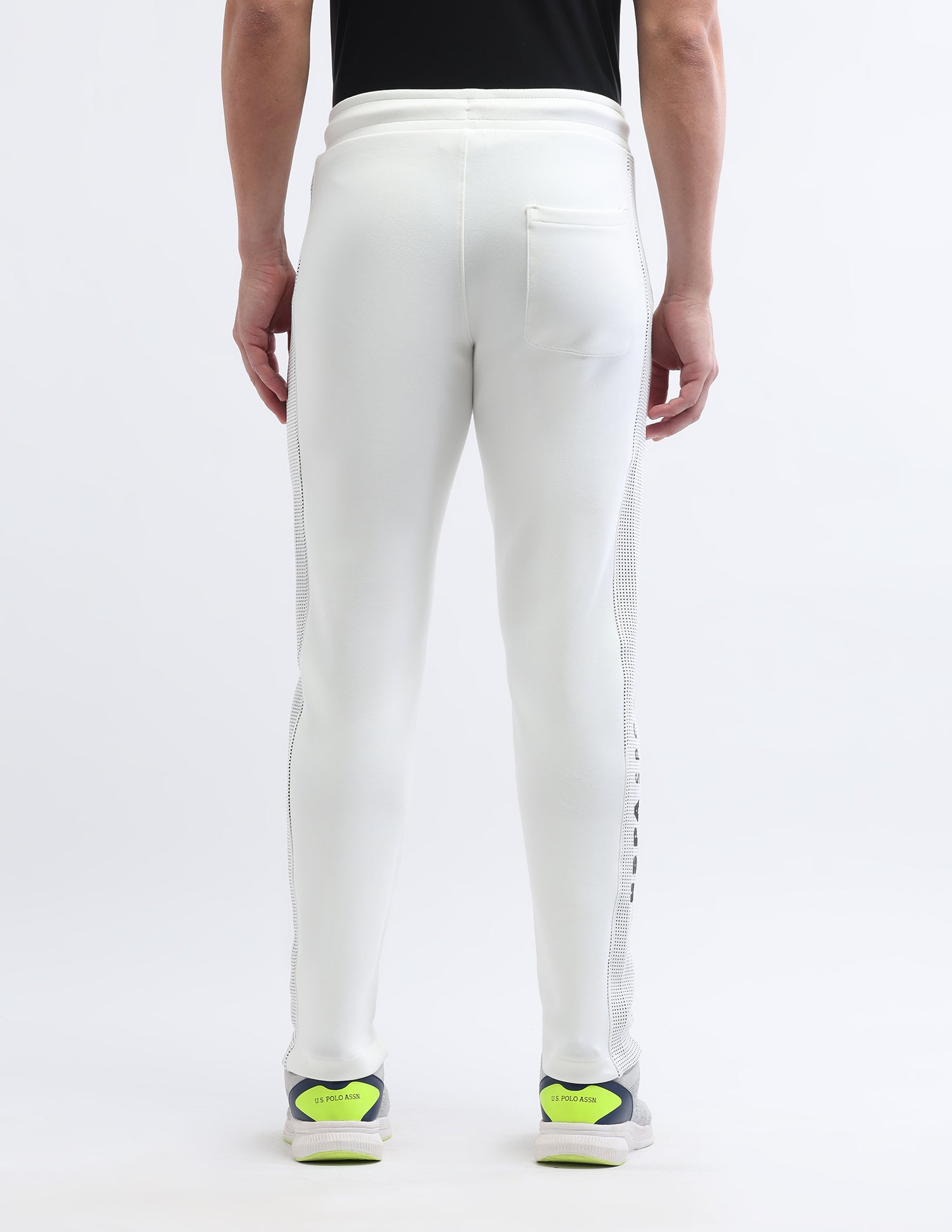 Slim Fit Gorpcore Track Pants White - U.S. Polo Assn. India | Large