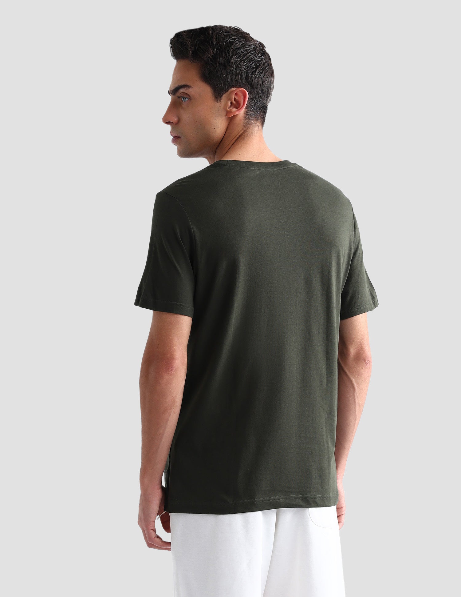 Comfort Fit Printed I643 Lounge T-Shirt - Pack Of 1 Olive - U.S. POLO ASSN. | Large