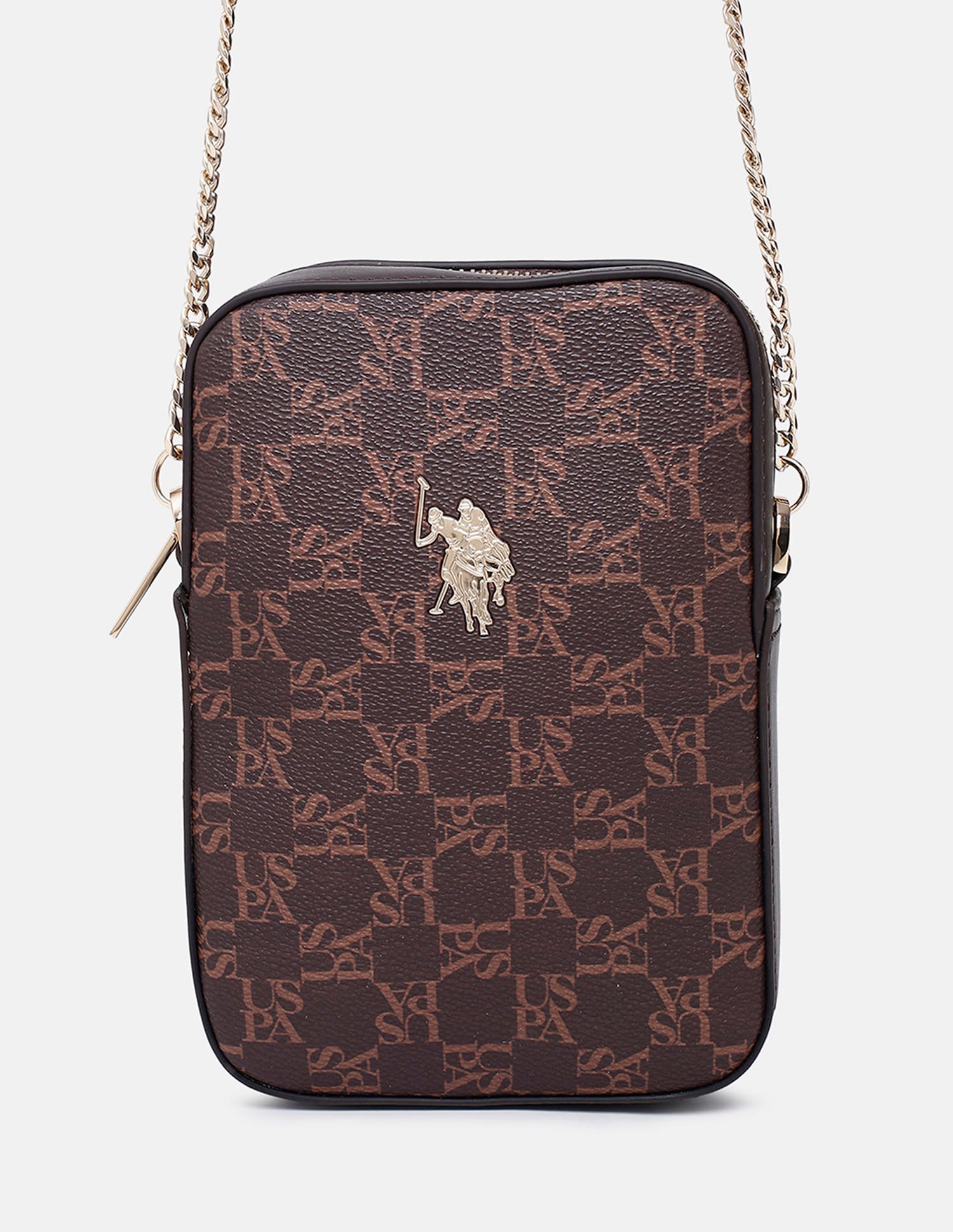 Cruz Monogram Crossbody Bag Brown - U.S. Polo Assn. India | Large