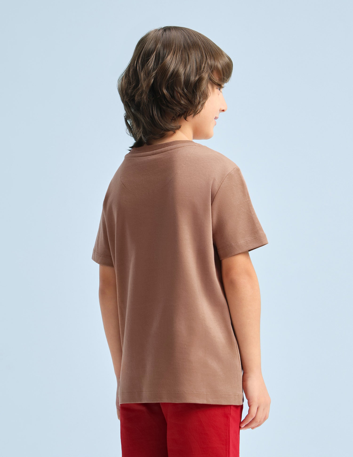 Graphic Brand Printed Regular Fit T-Shirt Light Brown - U.S. Polo Assn. India | Large