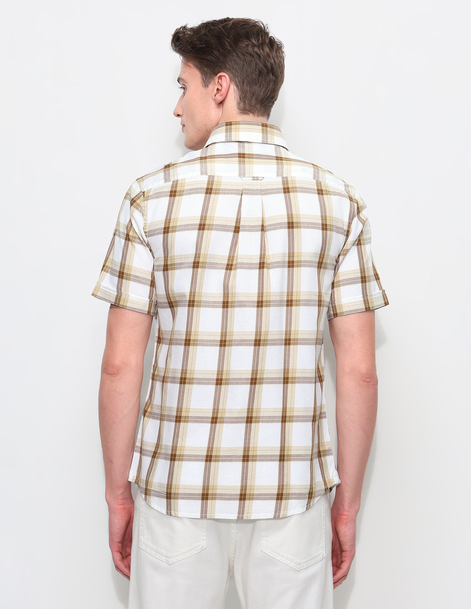 White Harbour Tartan Checked Shirt Mustard - U.S. Polo Assn. India | Large
