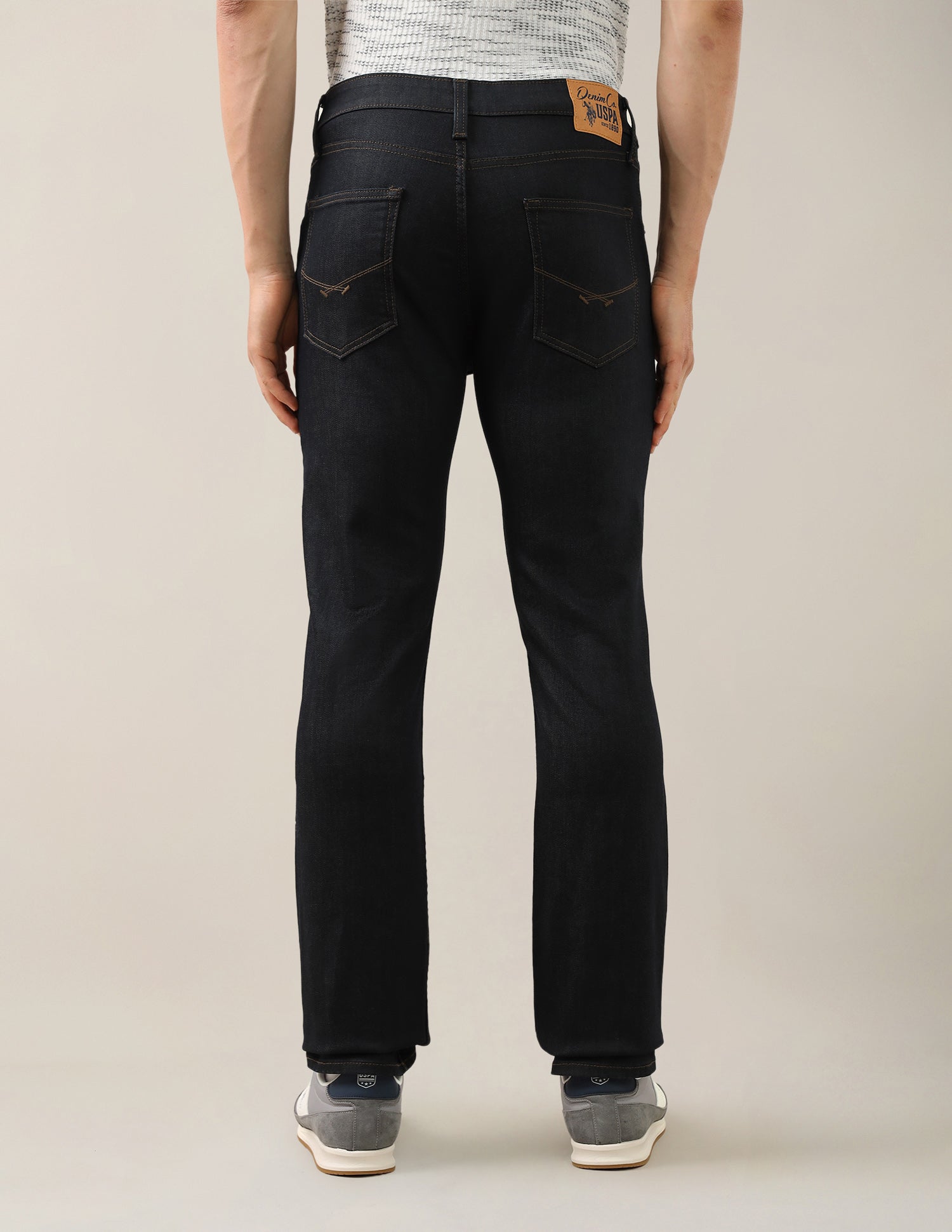 Harold Slim Straight Fit Blue Jeans Dark Blue - U.S. Polo Assn. India | Large