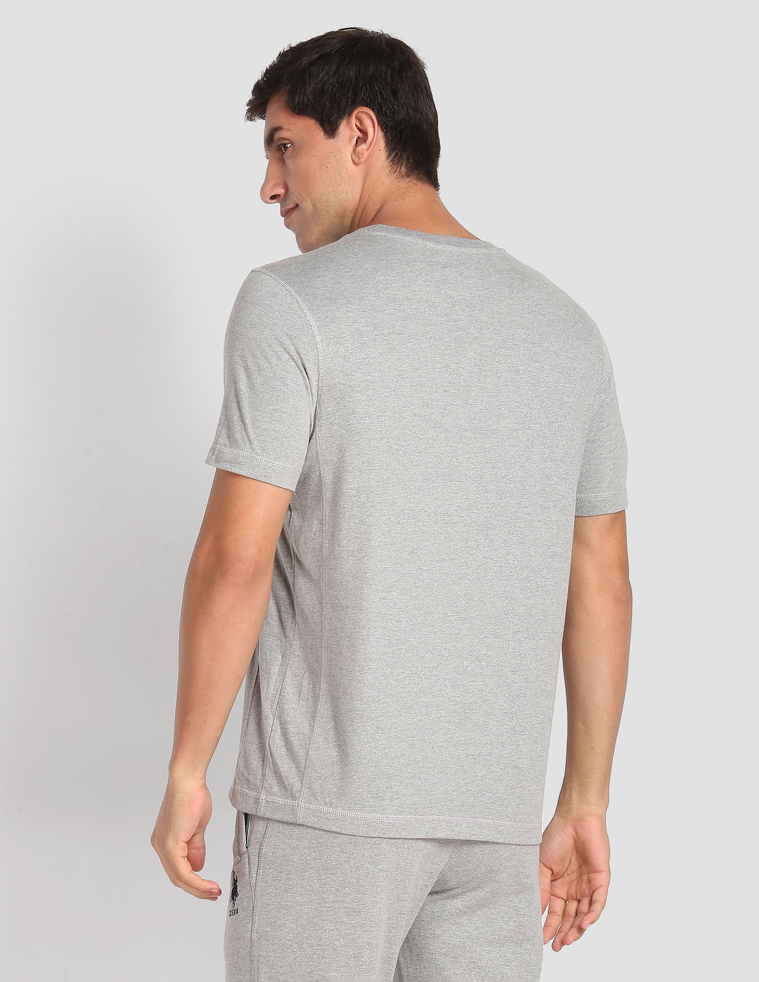 Crew Neck Tri Blend I682 Lounge T-Shirt - Pack Of 1 Grey - U.S. POLO ASSN. | Large