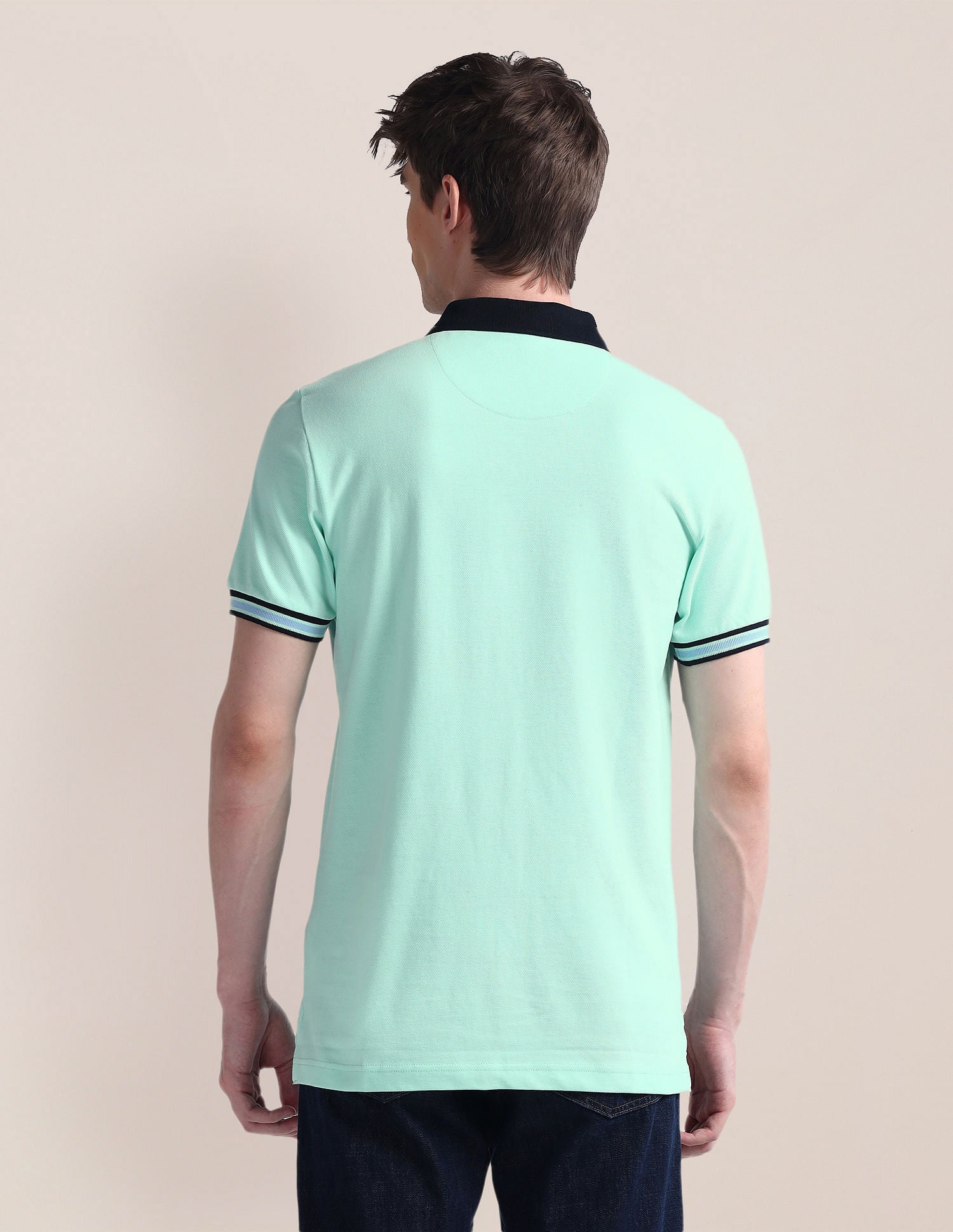 Slim Fit Pure Cotton Polo Shirt Aqua - U.S. POLO ASSN. | Large