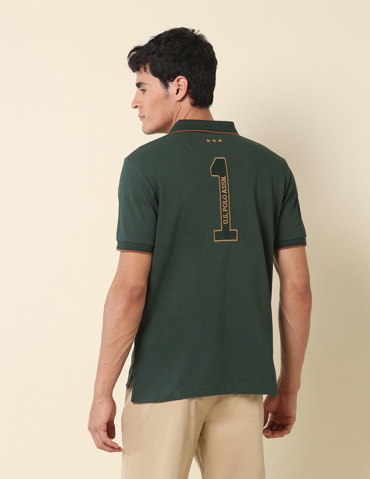 Iconic Number Gold Cup Polo Shirt Green - U.S. Polo Assn. India | Large