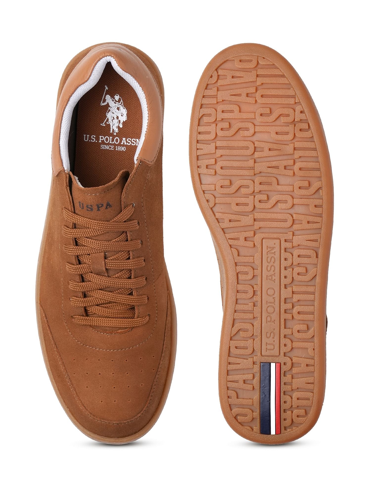 Mens Caldera Leather Sneakers Tan - U.S. POLO ASSN. | Large