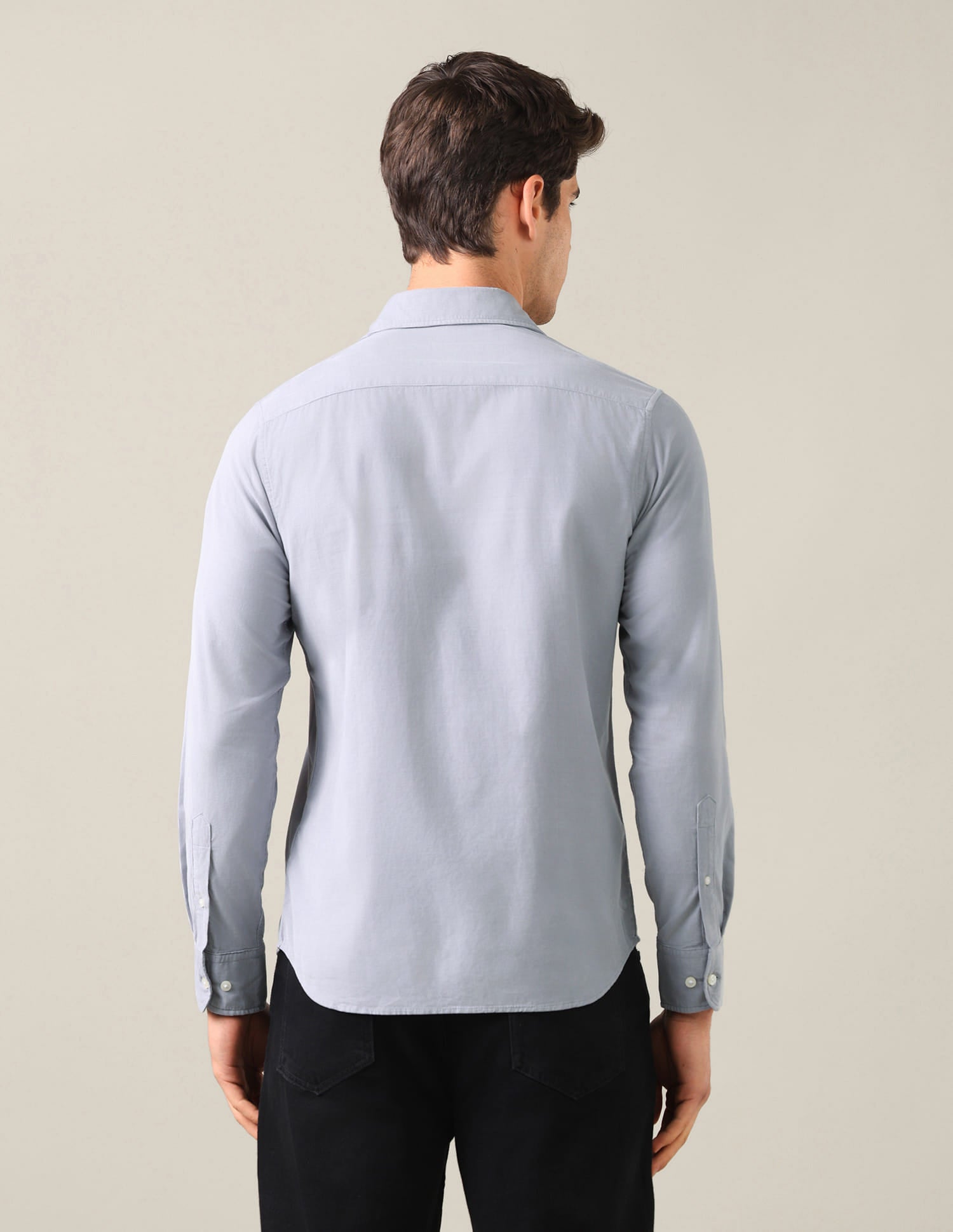 Tailored Fit Corduroy Shirt Grey - U.S. Polo Assn. India | Large