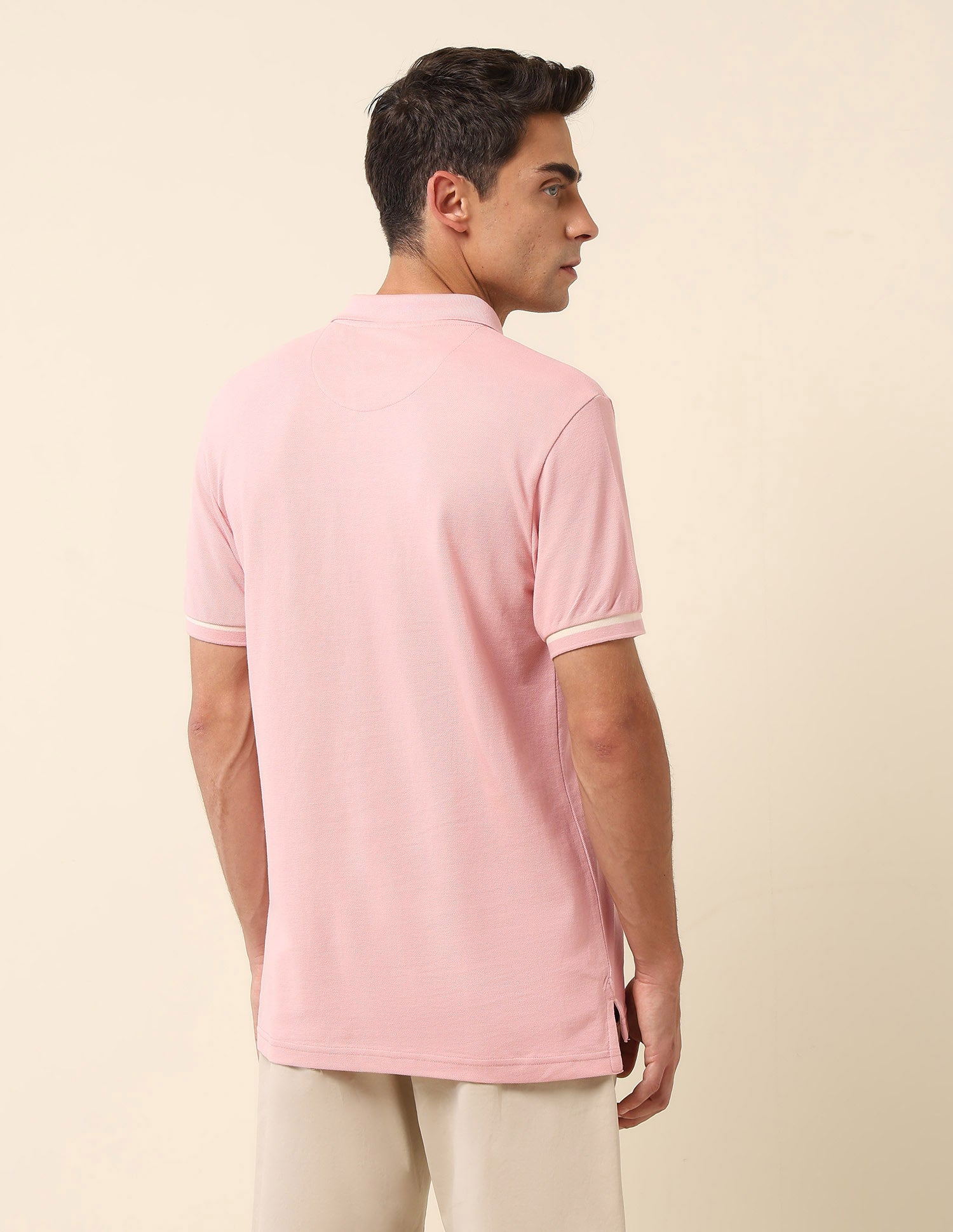Pure Cotton Slim Fit Polo Shirt Pink - U.S. Polo Assn. India | Large