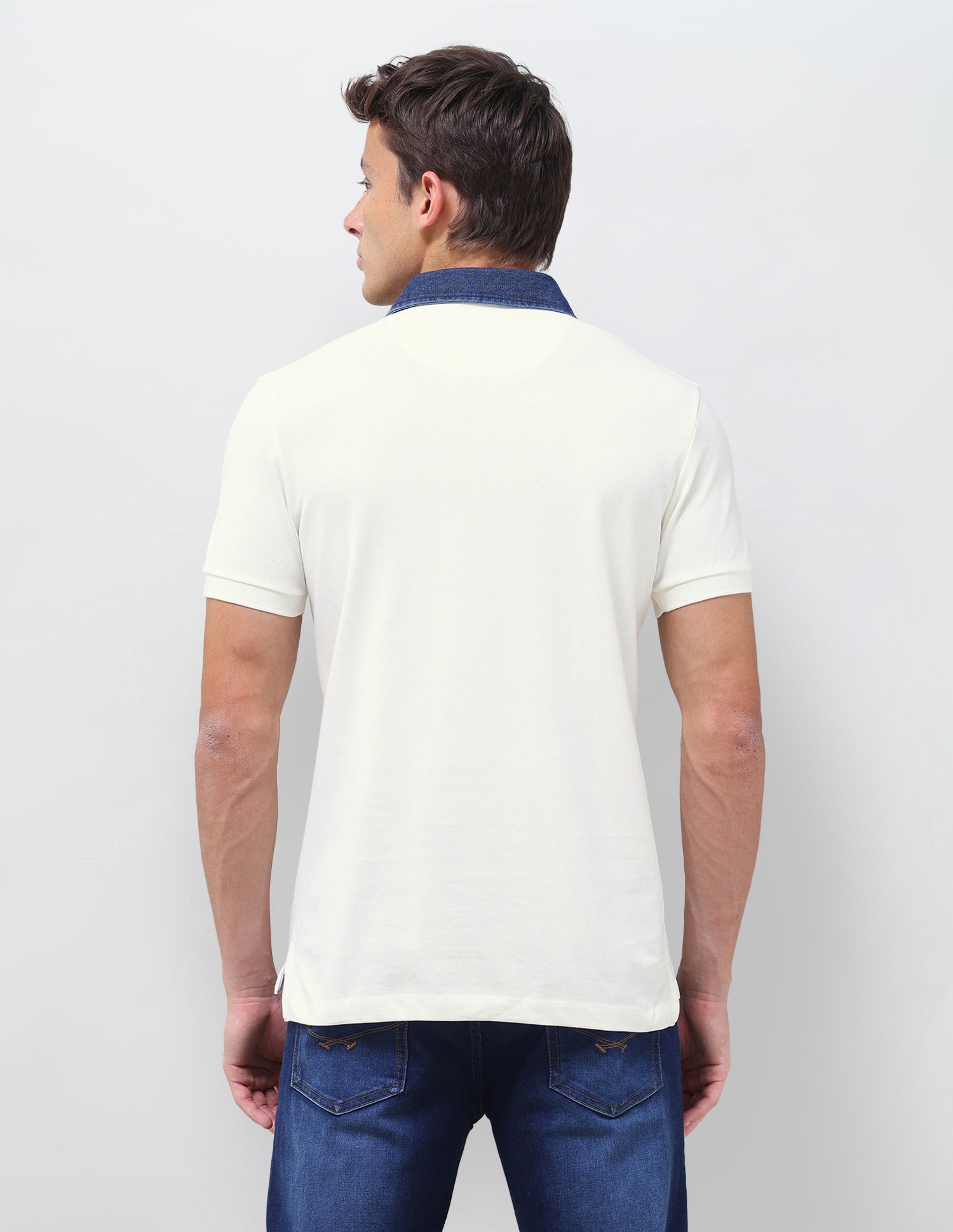 Solid Slim Fit Polo Shirt Ivory - U.S. Polo Assn. India | Large