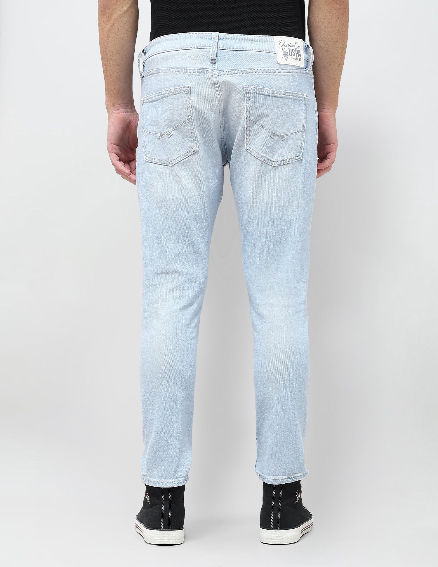 Henry Tapered Fit Blue Jeans Light Blue - U.S. Polo Assn. India | Large