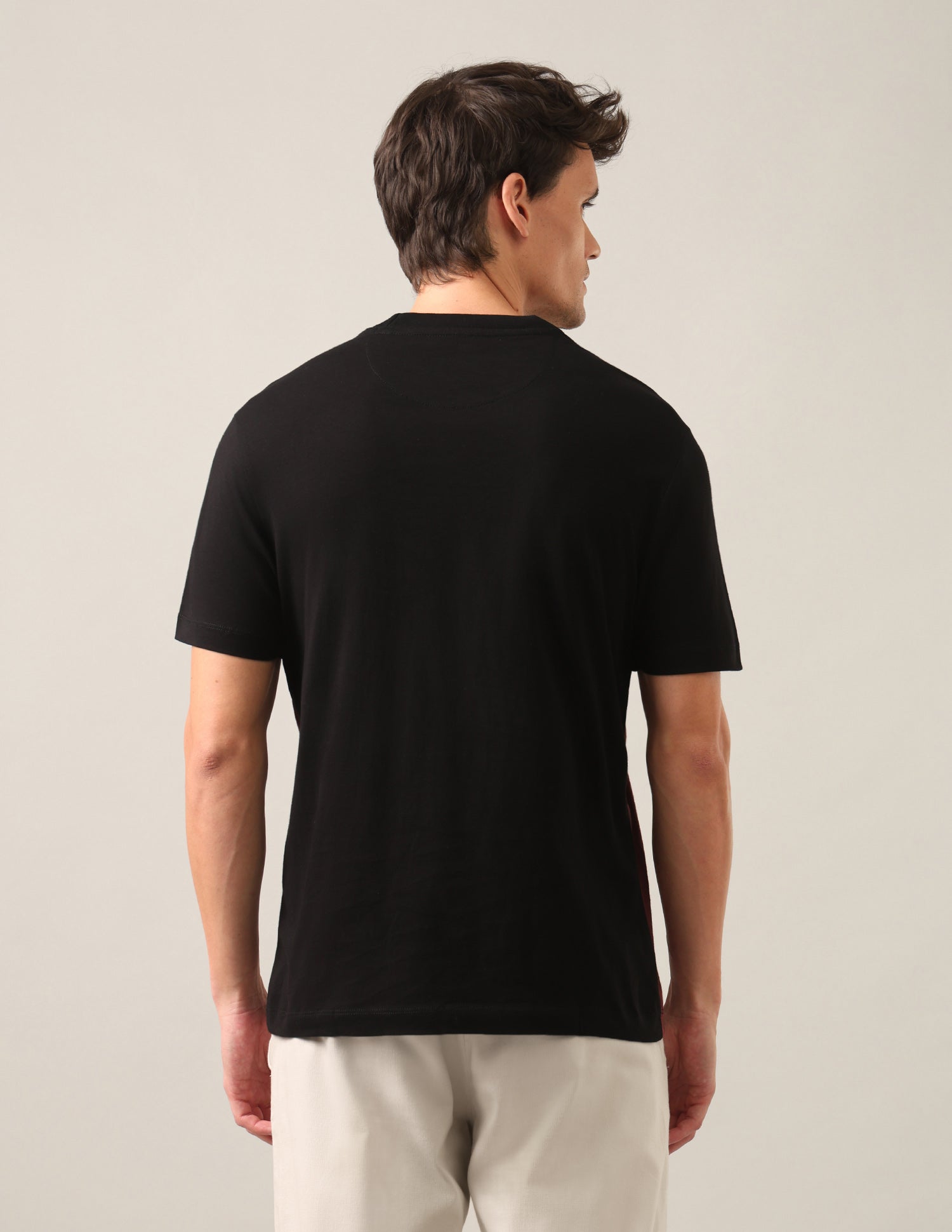 Colourblocked Regular Fit T-Shirt Black - U.S. Polo Assn. India | Large