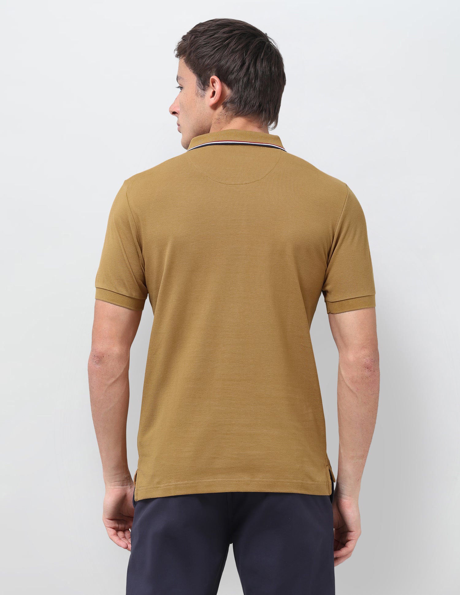 Solid Regular Fit Polo Shirt Mustard - U.S. Polo Assn. India | Large