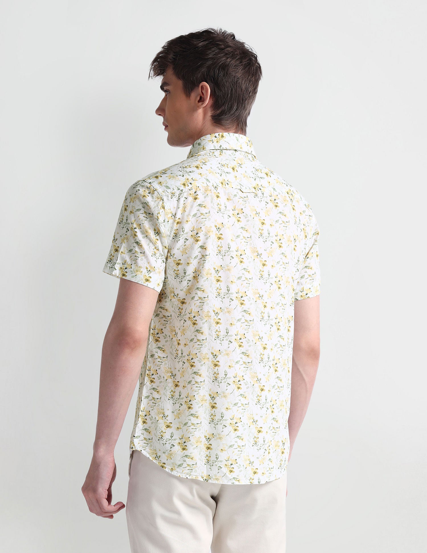 Short Sleeve Slim Fit Floral Shirt White - U.S. POLO ASSN. | Large