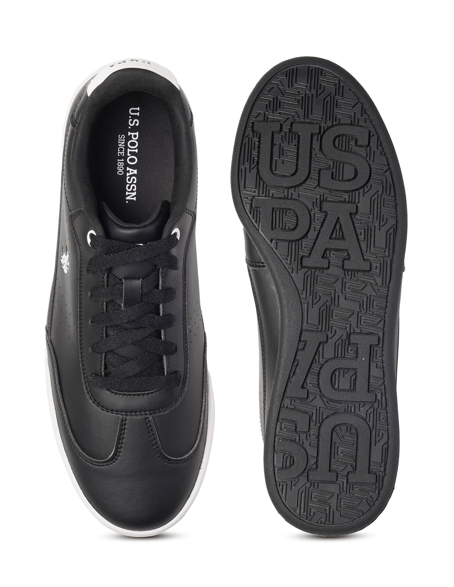 Men Camry Solid Sneaker Black - U.S. Polo Assn. India | Large